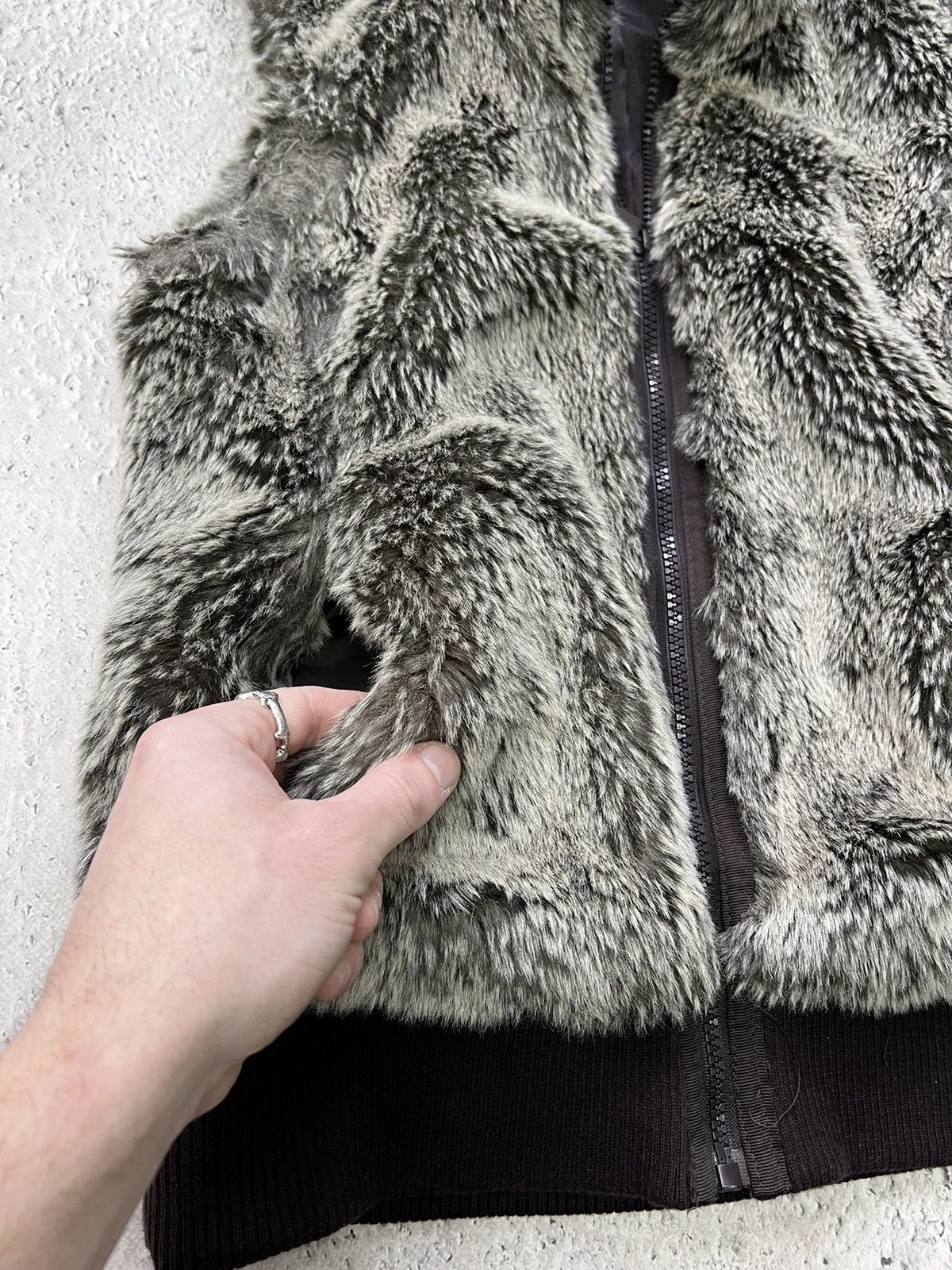 Beauty Beast × Hysteric Glamour × If Six Was Nine Y2K legrandebleu Fur FUZZY Playboi Carti Style JACKET Size M / US 6-8 / IT 42-44 - 2 Thumbnail