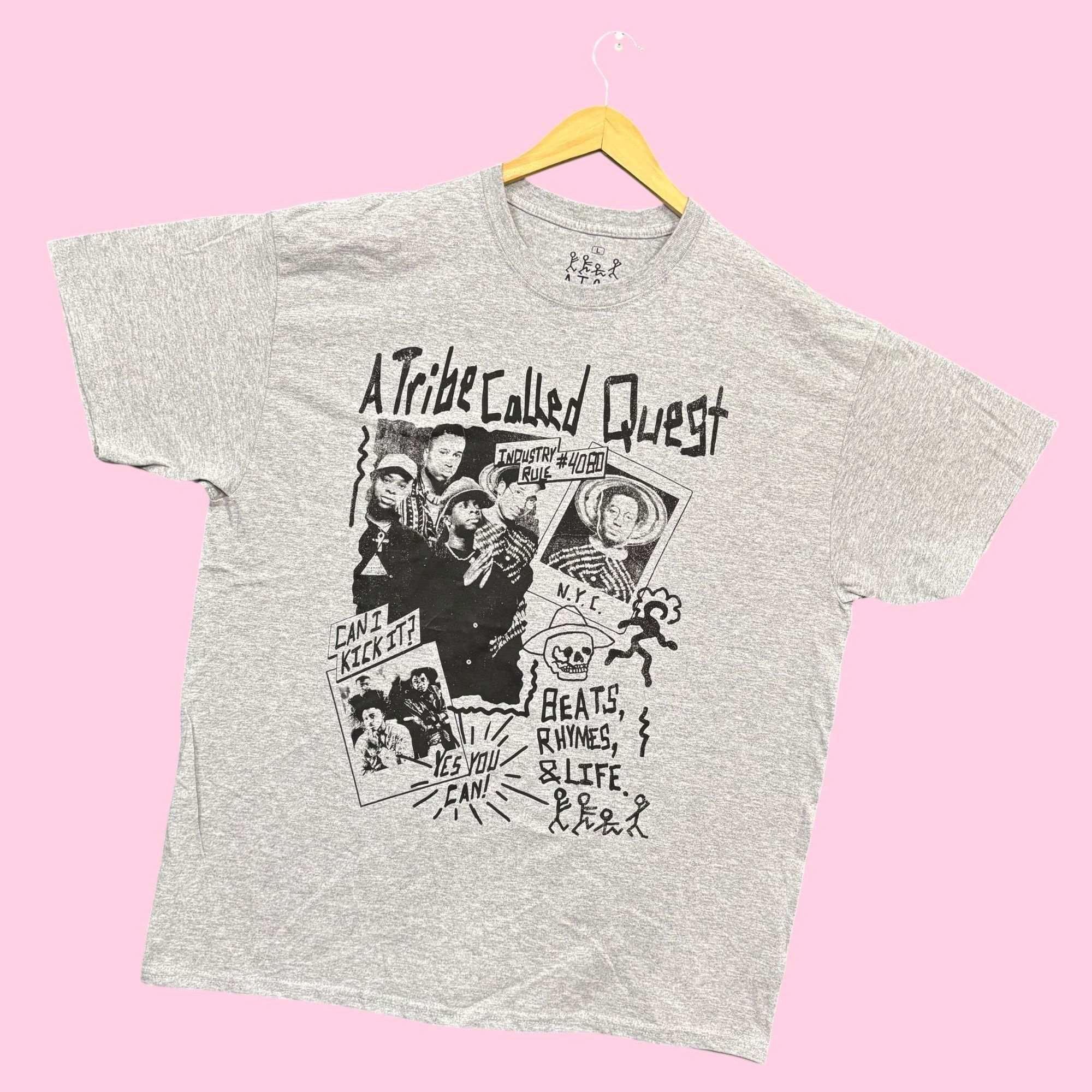 Rap Tees A Tribe Called Quest Can I Kick It Hip-Hop Oversized Tee L Size US L / EU 52-54 / 3 - 3 Thumbnail
