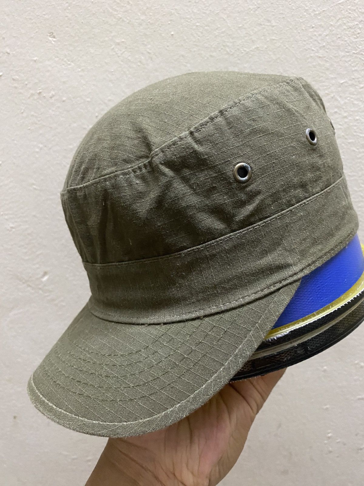 If Six Was Nine × Japanese Brand × Le Grande Bleu (L.G.B.) 2000s Military Cadet Hat Distressed Size ONE SIZE - 2 Thumbnail