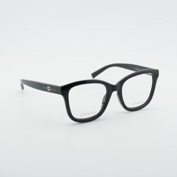 Gucci Gucci GG2104O 001 Eyeglasses Shiny Black 53mm Square Frame Size ONE SIZE - 3 Thumbnail
