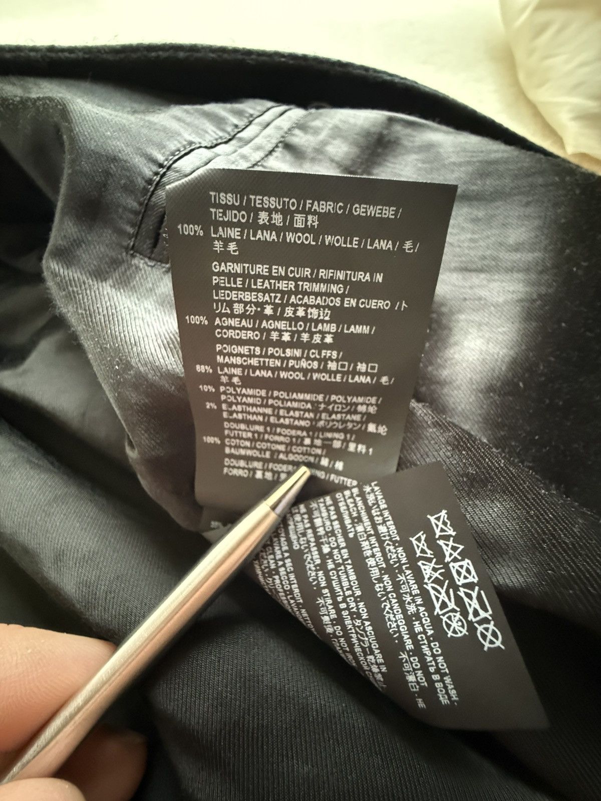 Saint Laurent Paris $3k 🤑Saint Laurent classic black teddy leather wool FR36 S Size XS / US 0-2 / IT 36-38 - 20 Thumbnail