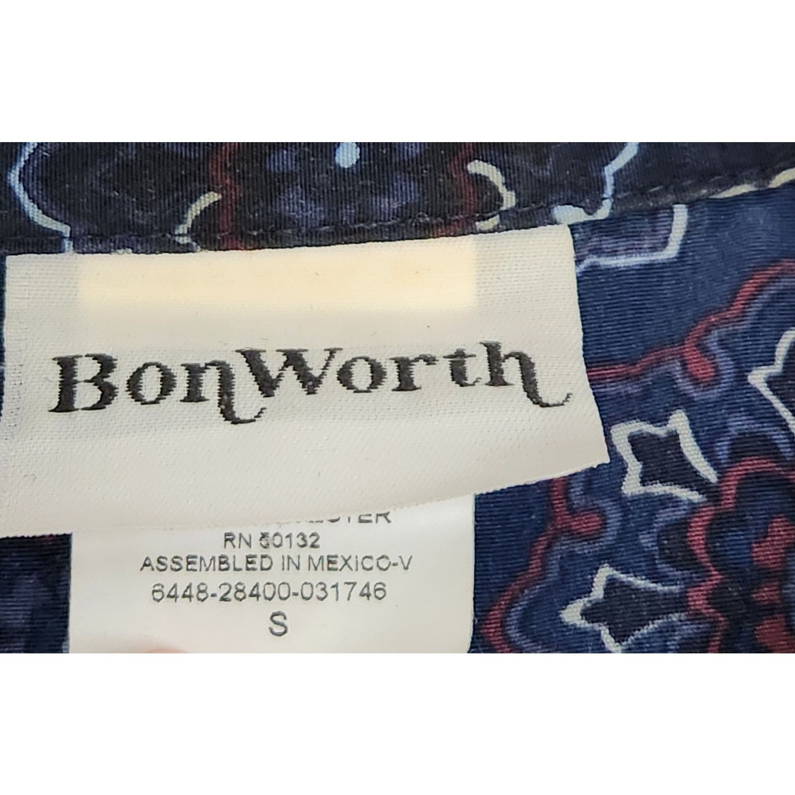 Other VTG BonWorth Blue Floral Print Full Zip Collard Blazer Small Size S / US 4 / IT 40 - 5 Thumbnail