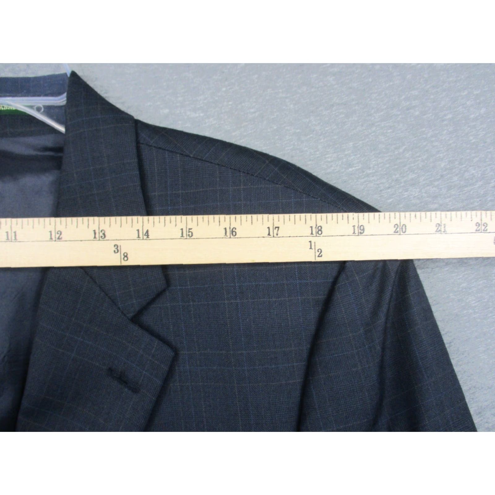 Ralph Lauren VINTAGE Lauren Ralph Lauren Sport Coat 42 Wool Cashmere Blazer Navy Plaid Stripe Blazer Mens 42 Wool Cashmere Navy Plaid Stripe Size 42R - 4 Thumbnail