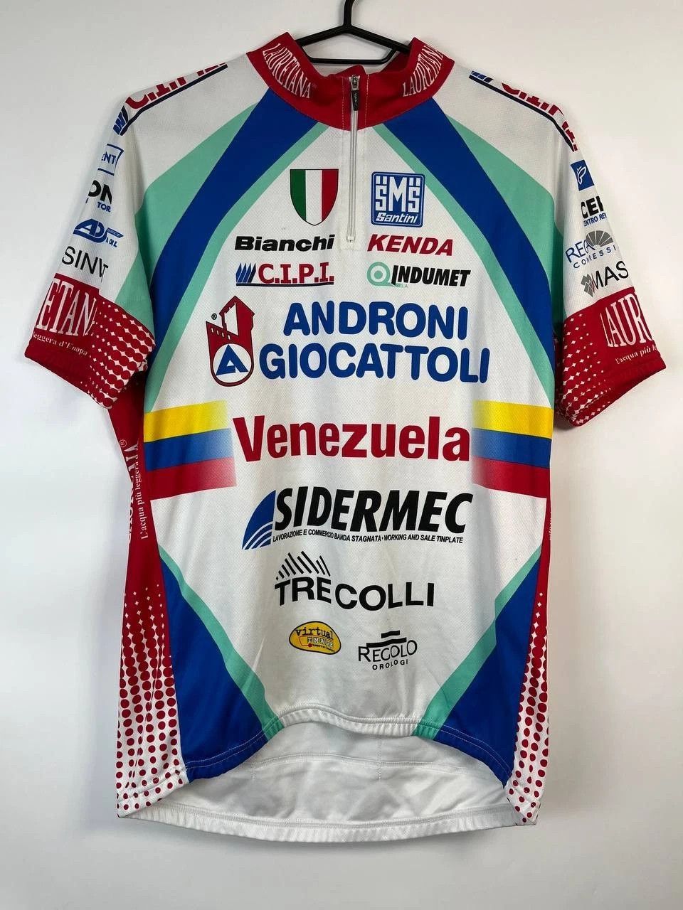 Other Vintage SMS Santini Bianchi Sportswear 1/4 Zip Cycling XL Size US XL / EU 56 / 4 - 1 Thumbnail