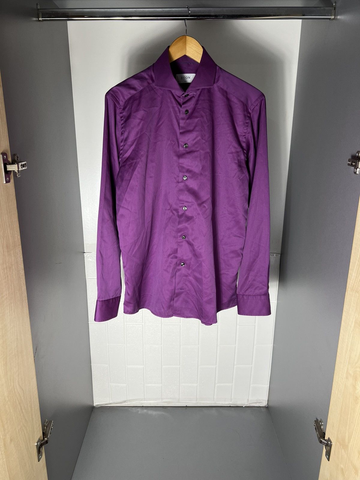 Eton VINTAGE ETON CLASSIC SHIRT ITALIAN DESIGNER CASUAL DELUX Y2K Size US M / EU 48-50 / 2 - 1 Thumbnail