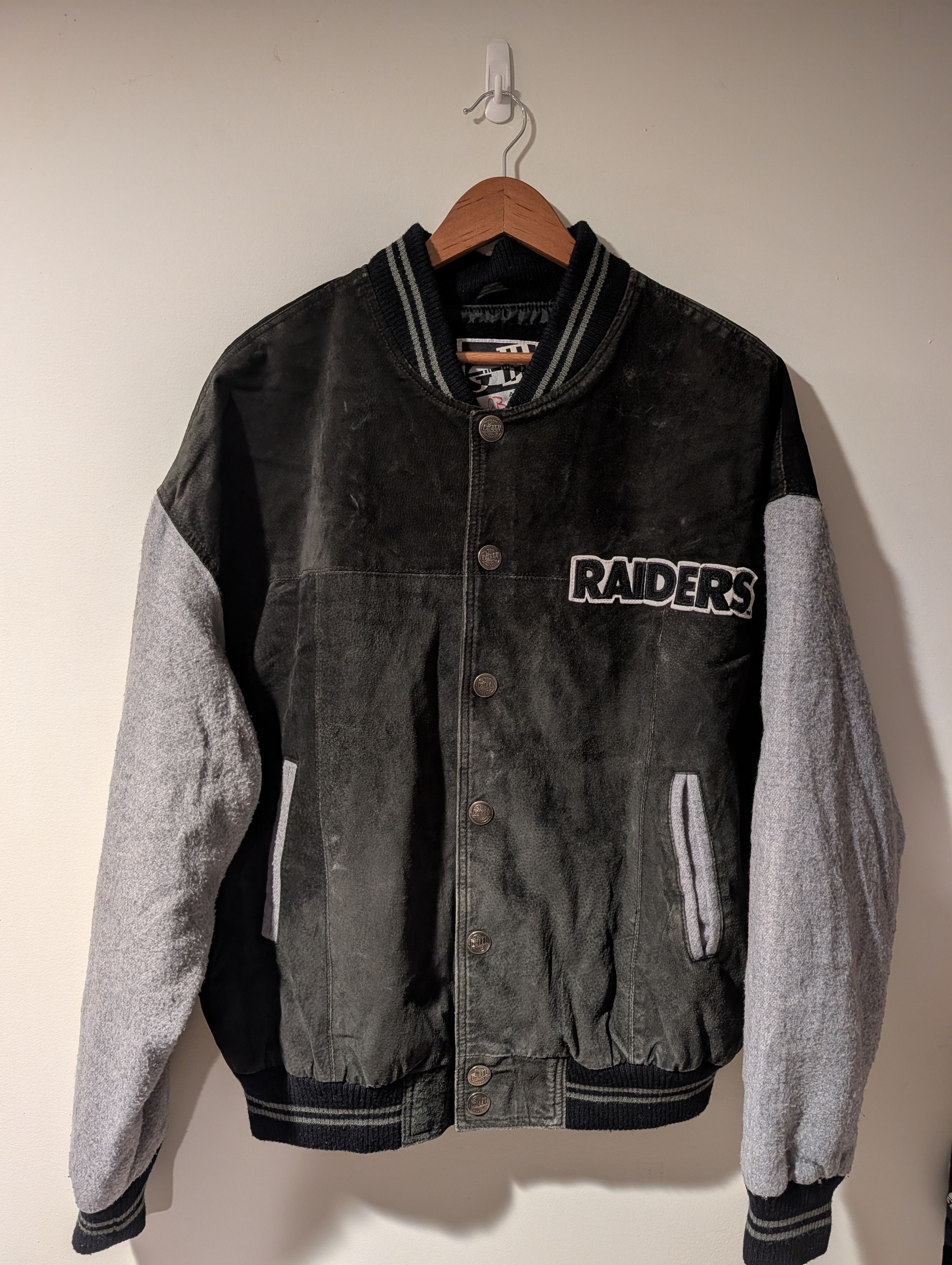 NFL Vintage Raiders Jacket Mens XL G-III Carl Banks Suede NFL Size US XL / EU 56 / 4 - 6 Thumbnail