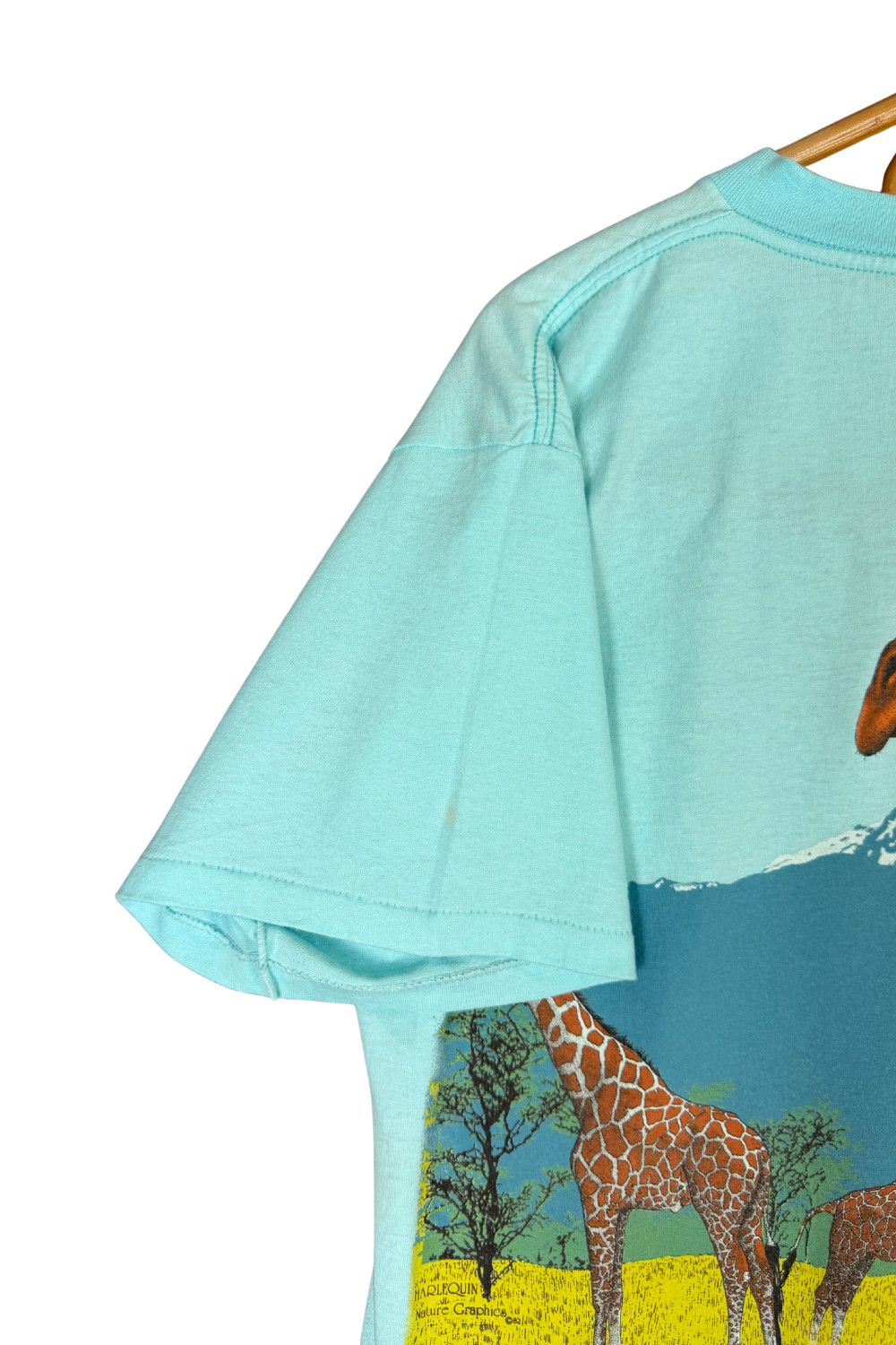 Vintage 1982 Harlequin NG Giraffe Tee - Double Sided Size US L / EU 52-54 / 3 - 13 Thumbnail