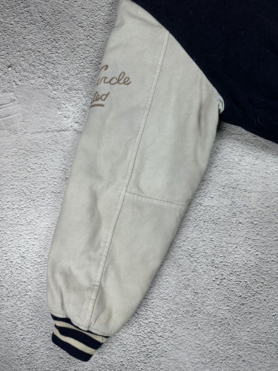 Japanese Brand Vintage Varsity Wool Jacket Unlimited Universal Distressed Size US XL / EU 56 / 4 - 14 Thumbnail