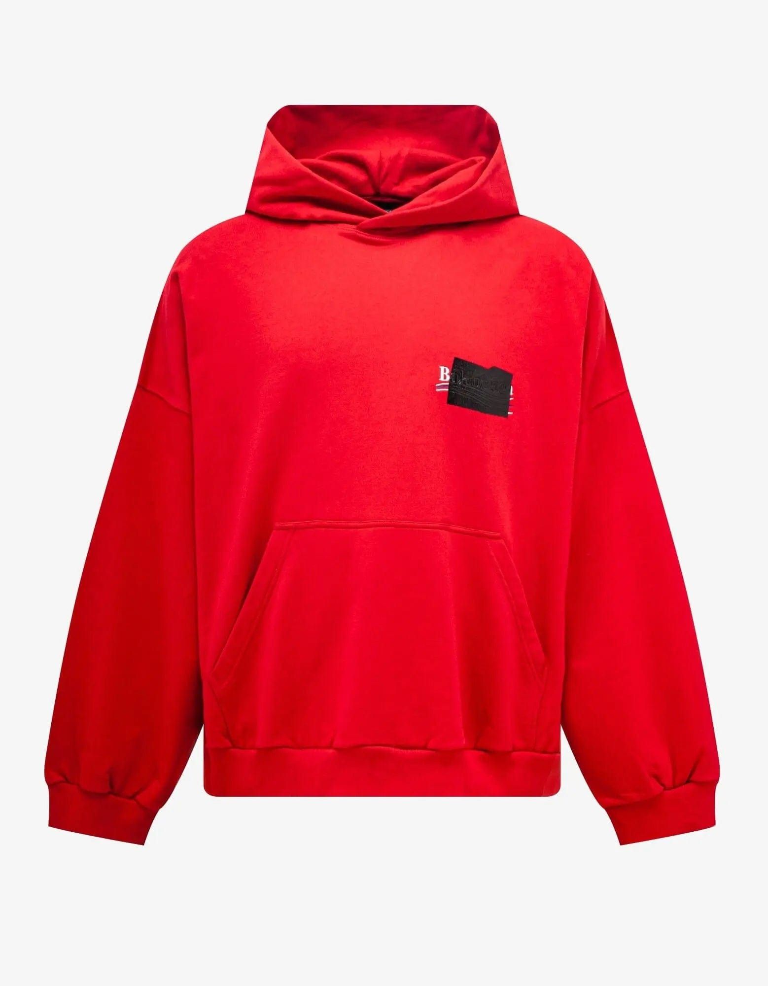 Balenciaga Balenciaga Red Gaffer Logo Large Hoodie Size US S / EU 44-46 / 1 - 1 Thumbnail