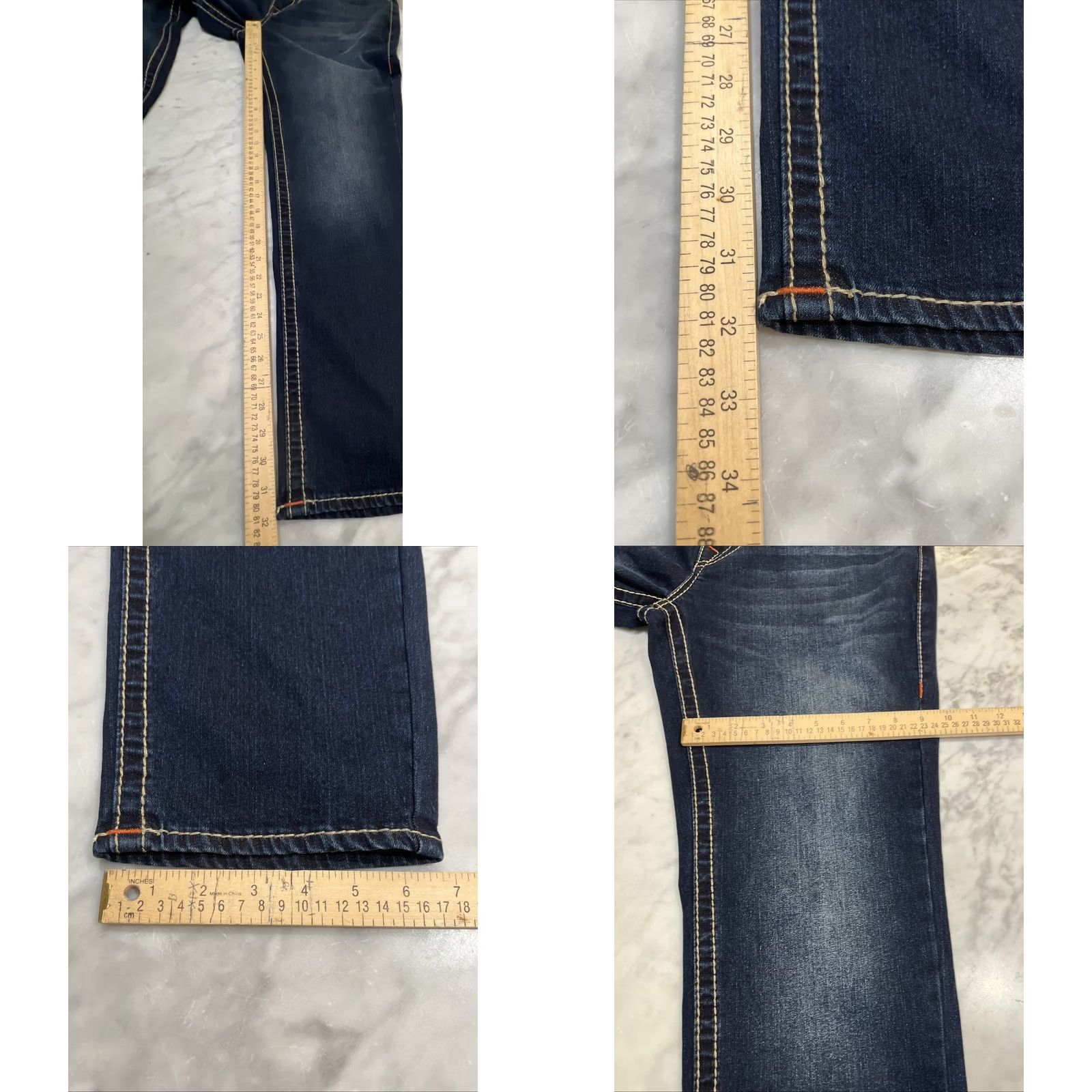True Religion True Religion Geno Big T Flap Relax Slim Jeans Men 33 Dark Mahogany Wood 700607 NWT Size US 33 - 10 Thumbnail
