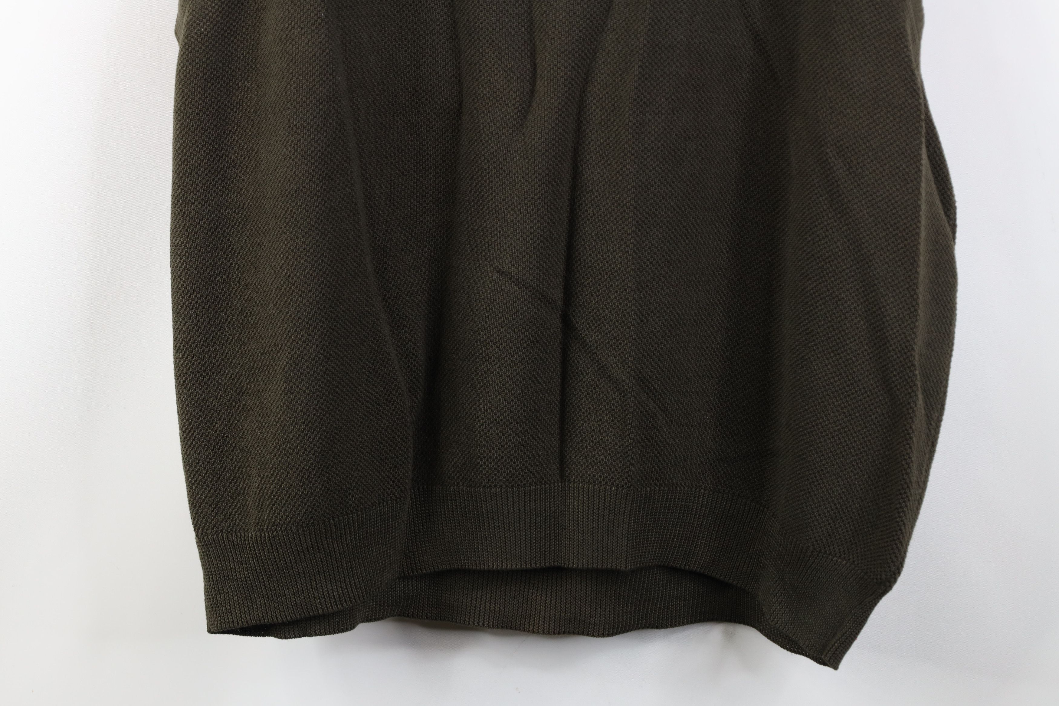 Vintage Vintage 90s Streetwear Thermal Knit Sweater Vest Olive Green Size US XXL / EU 58 / 5 - 9 Thumbnail