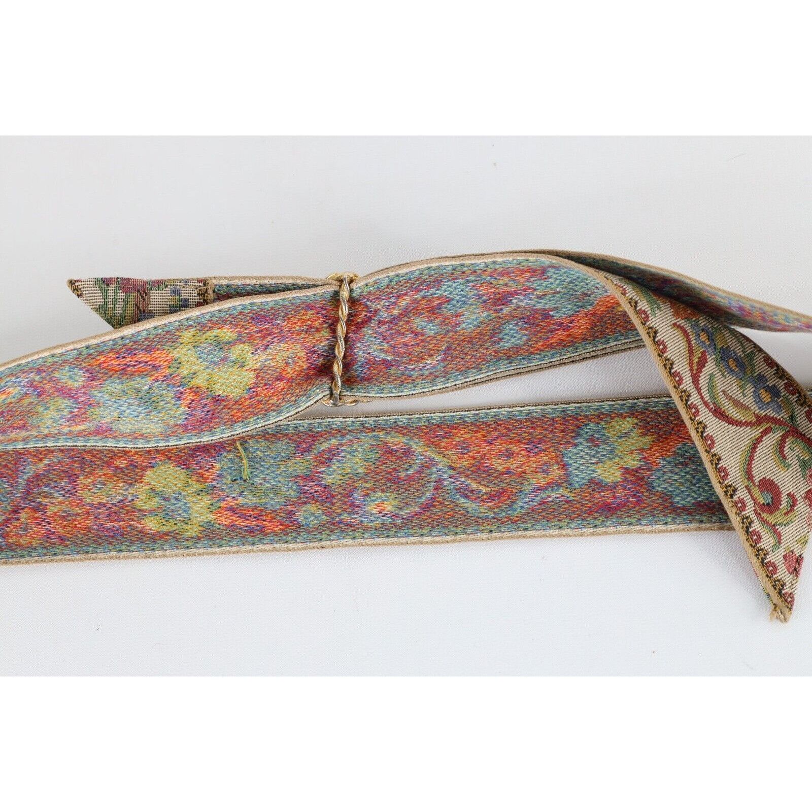 Vintage Vintage 60s 70s Mid Century Modern MCM Tapestry Belt Size ONE SIZE - 4 Thumbnail