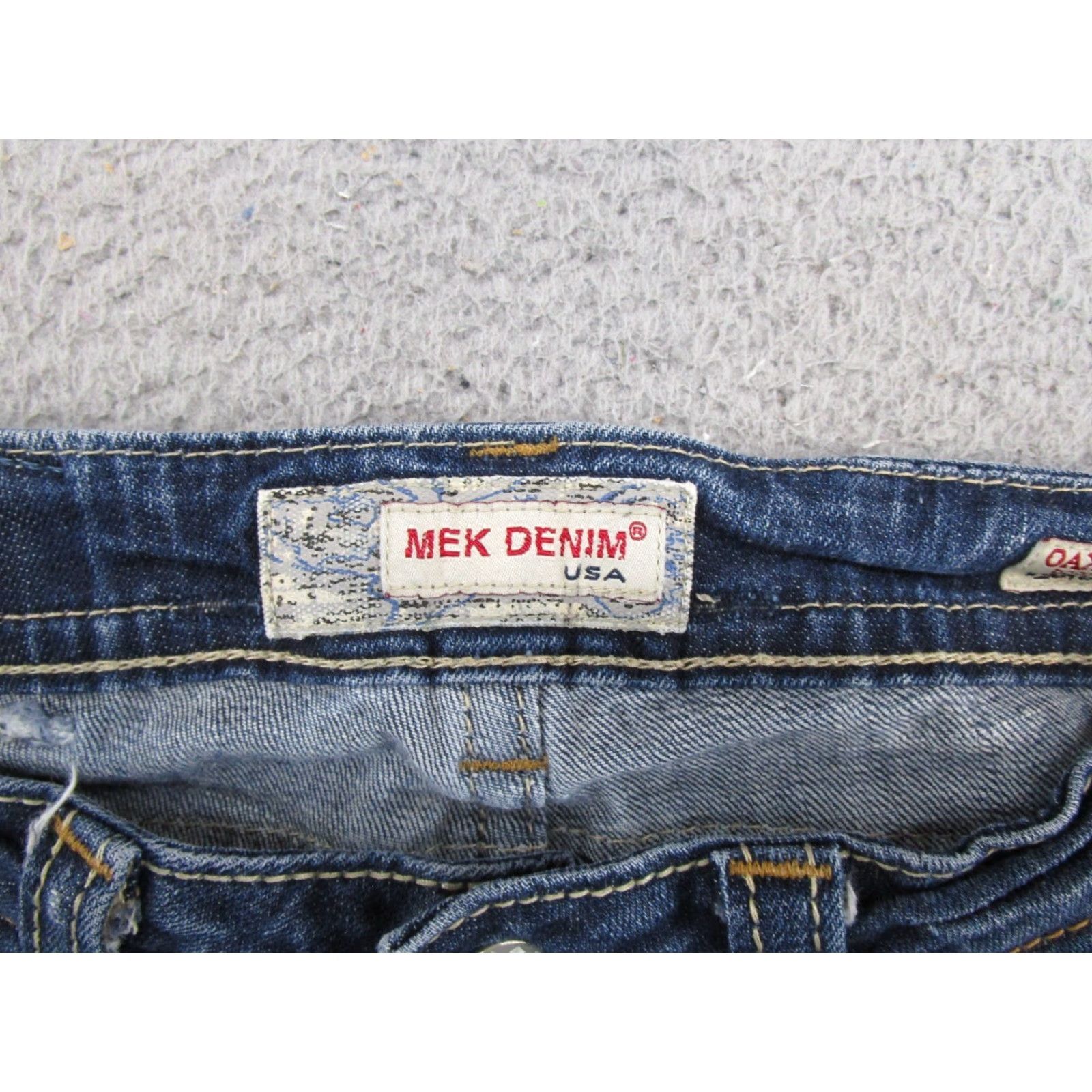 Denime Mek DNM Denim Jeans Bootcut 28x34 Women Blue 5-Pocket Stretch Read Size 28" / US 6 / IT 42 - 4 Thumbnail