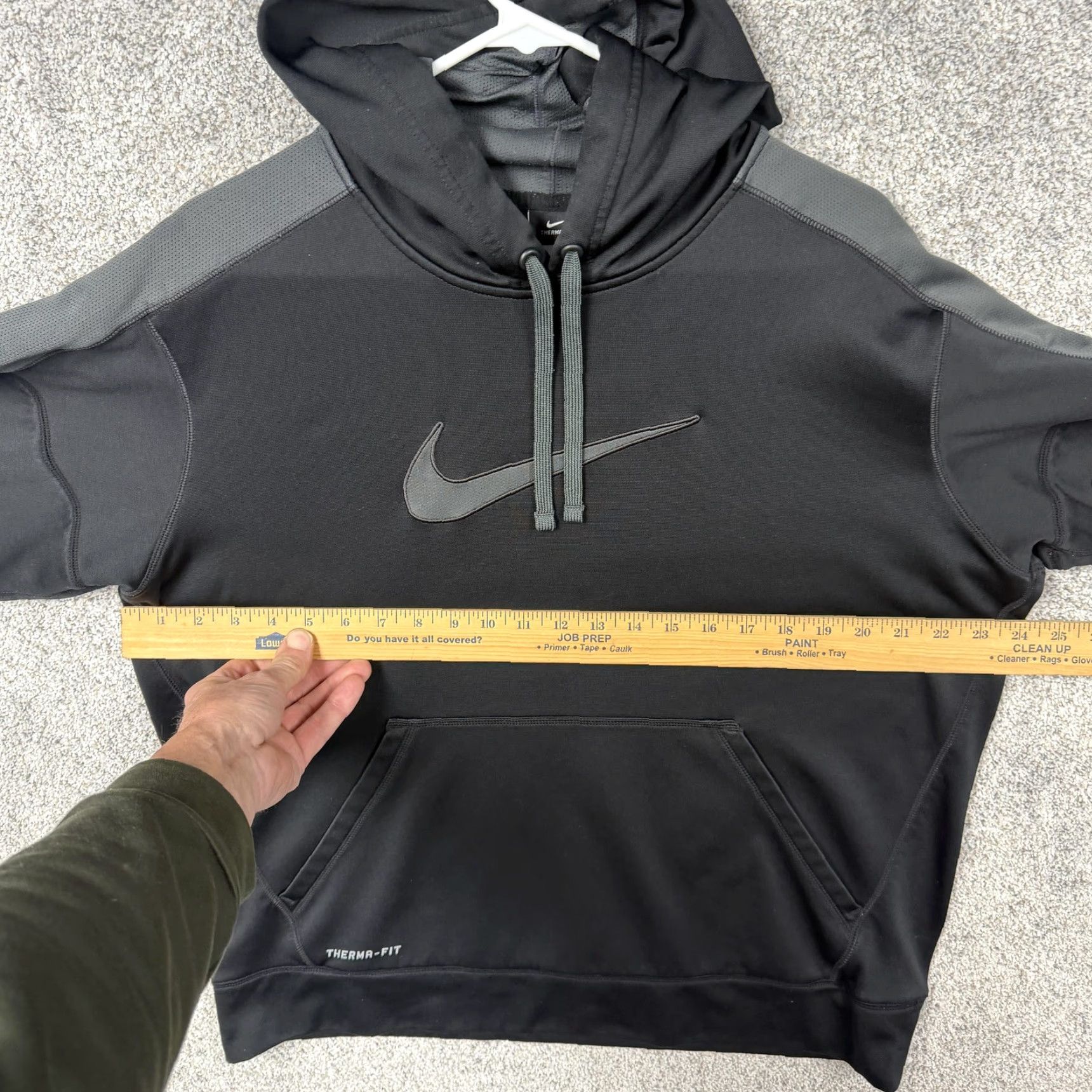 Nike Nike Therma-FIT Hoodie Mens Large Black Gray Pullover Fleece Swoosh Logo Gym Size US L / EU 52-54 / 3 - 4 Thumbnail