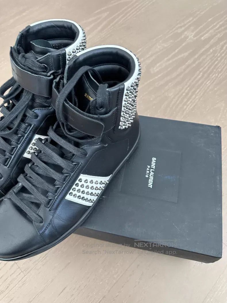 Saint Laurent Paris Saint Laurent Paris Black and white studded panel shoes i Size US 8 / EU 41 - 2 Thumbnail