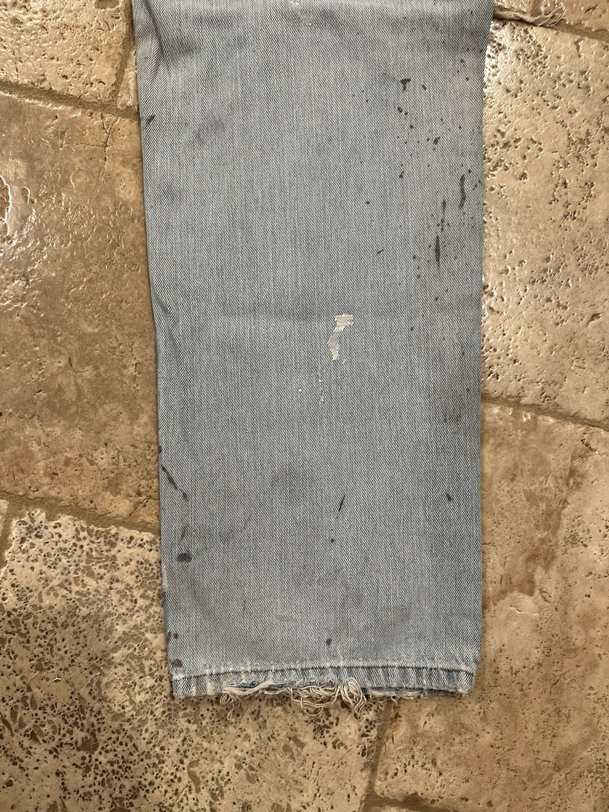 Haggar × Vintage Vintage Haggar Blue Thrash Distressed Painter Denim Jeans Size US 36 / EU 52 - 9 Thumbnail