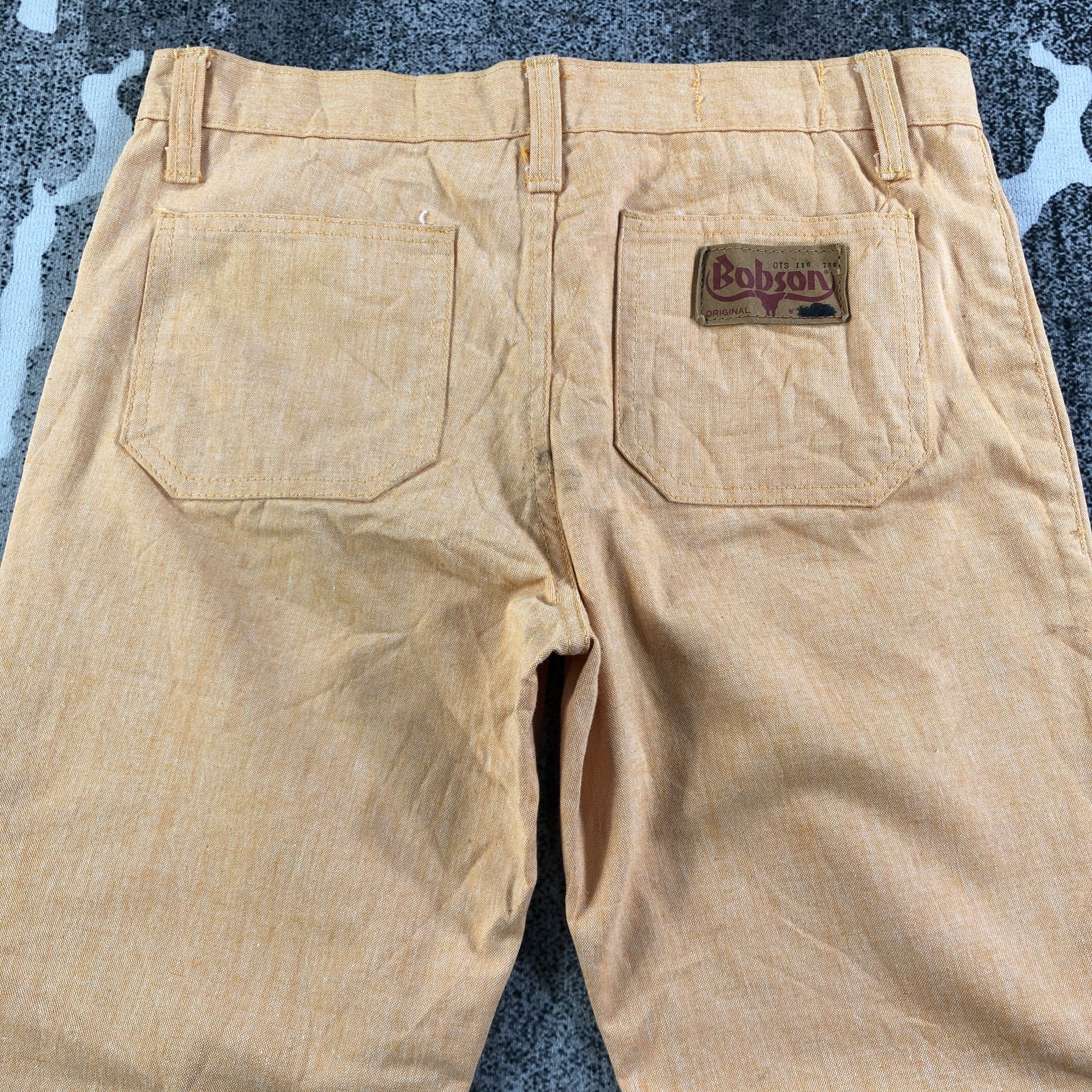 Japanese Brand Vintage 80s Bobson Flared Pants KJ2151 Size US 30 / EU 46 - 4 Thumbnail