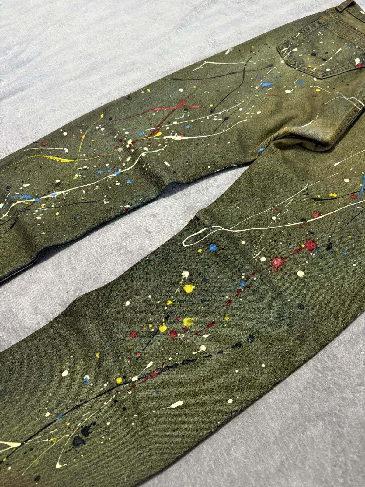 Levi's × Rei Kawakubo × Vintage Vintage LEVIS 501 Mud Wash Paint Splatter Junya Style Jeans Size US 34 / EU 50 - 13 Thumbnail