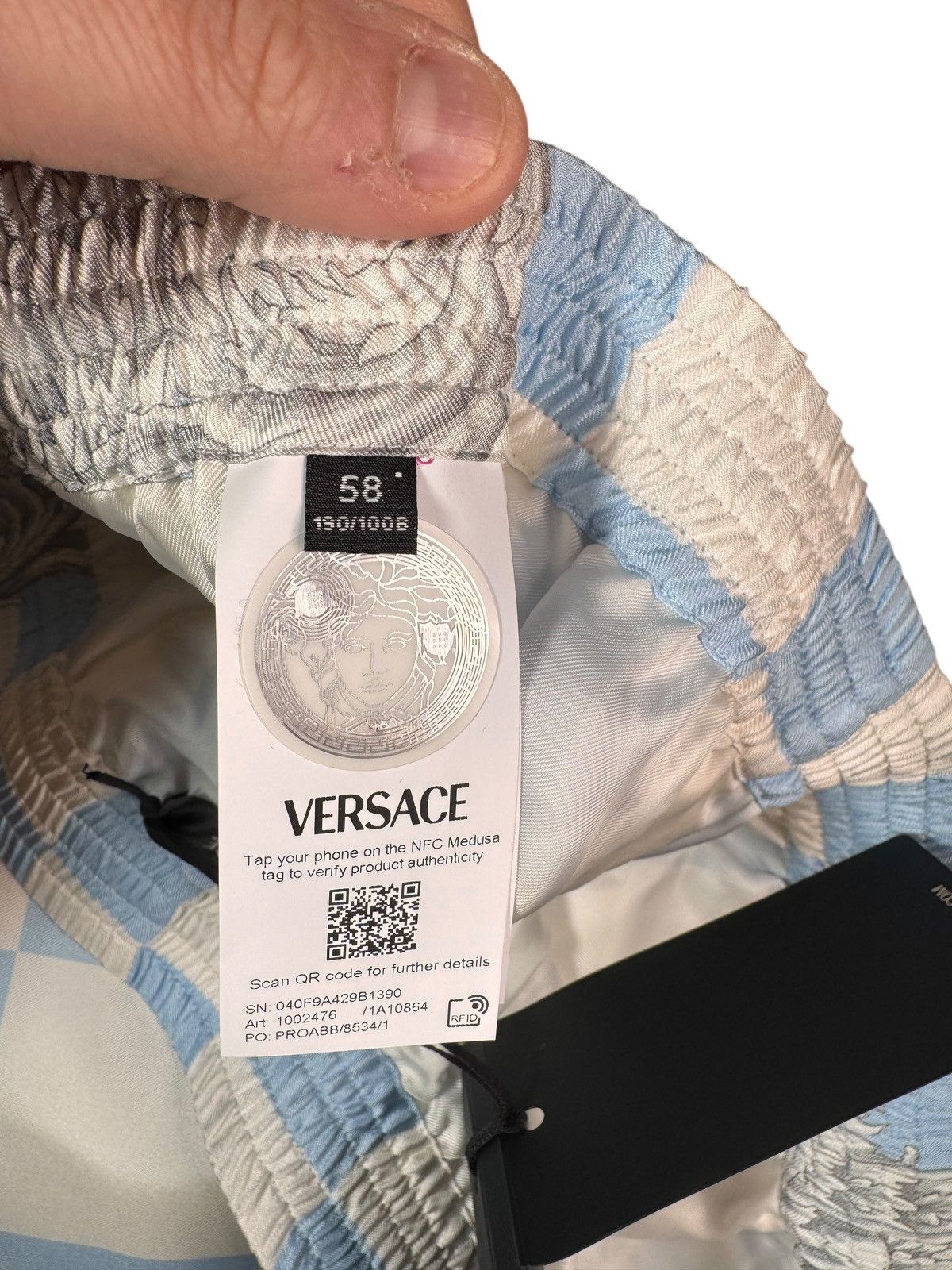 Versace Versace silk twill shorts baroque frame print size 58 Size US 42 / EU 58 - 6 Thumbnail