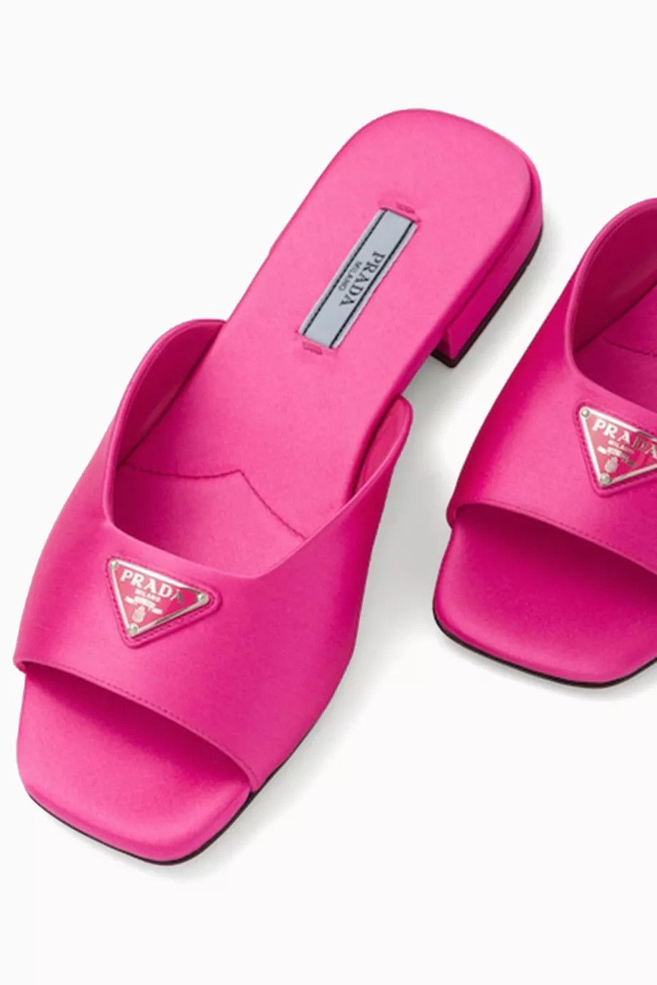 Prada o1w1db11124 Ciabatte Square-toe Flat Sandals Satin in Pink Size US 8 / IT 38 - 6 Thumbnail