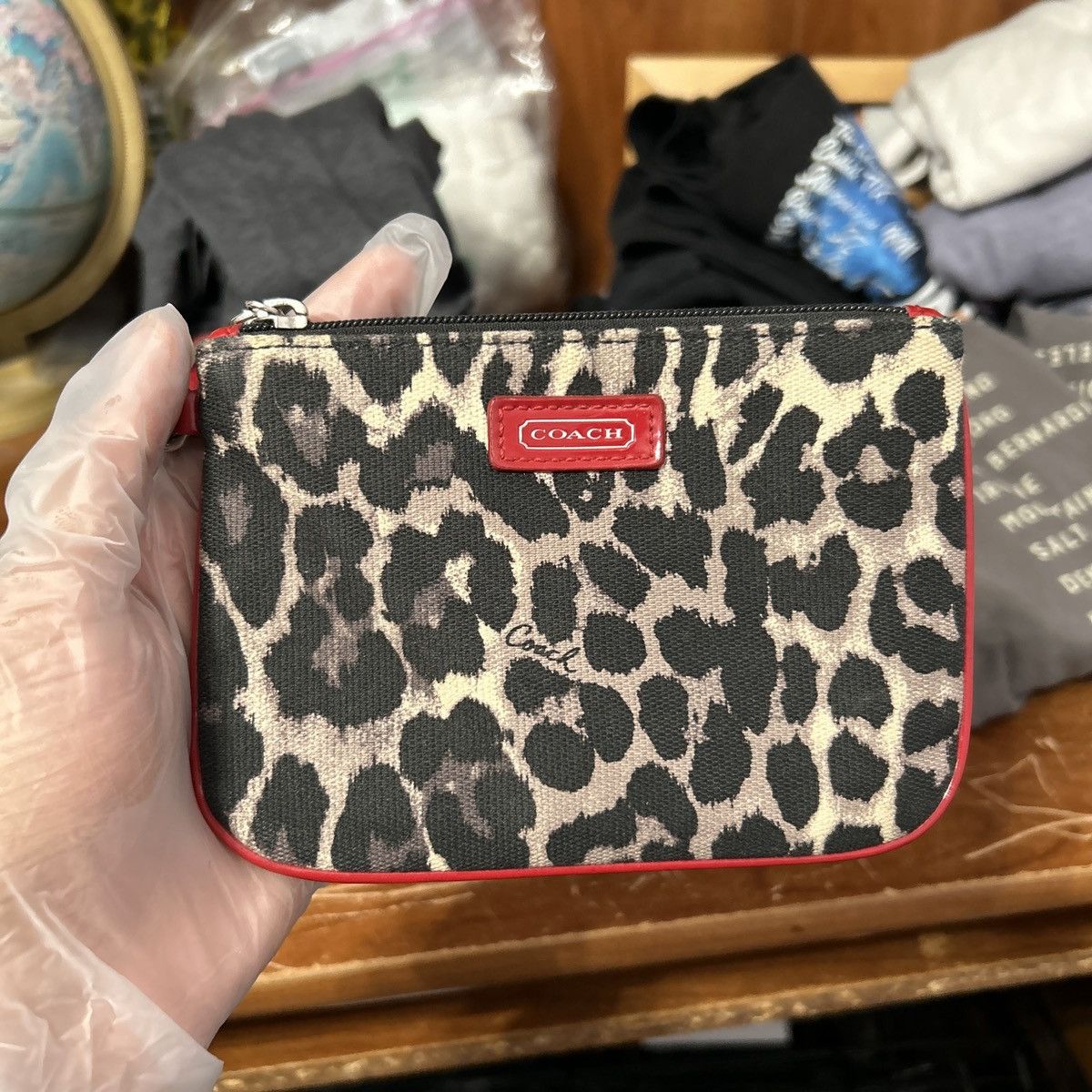 Coach Coach Park Ocelot Leopard Print Cloth Wristlet - “Jennie” Size ONE SIZE - 3 Thumbnail