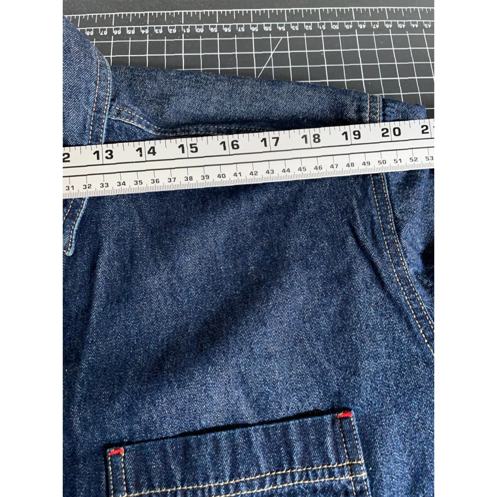 Levi's VINTAGE Levi's Denim Work Shirt Men Large Dark Blue Cotton Long Sleeve Y2K 90s Grunge Size US L / EU 52-54 / 3 - 7 Thumbnail