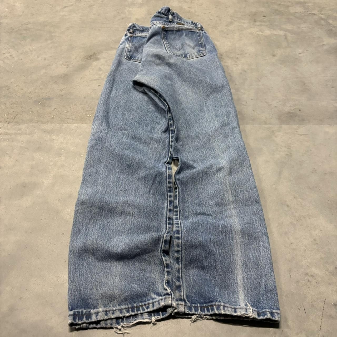 Japanese Brand × Vintage Crazy Vintage Y2K/2000s Grunge Faded Light Wash Denim Jeans! Size US 35 - 4 Thumbnail