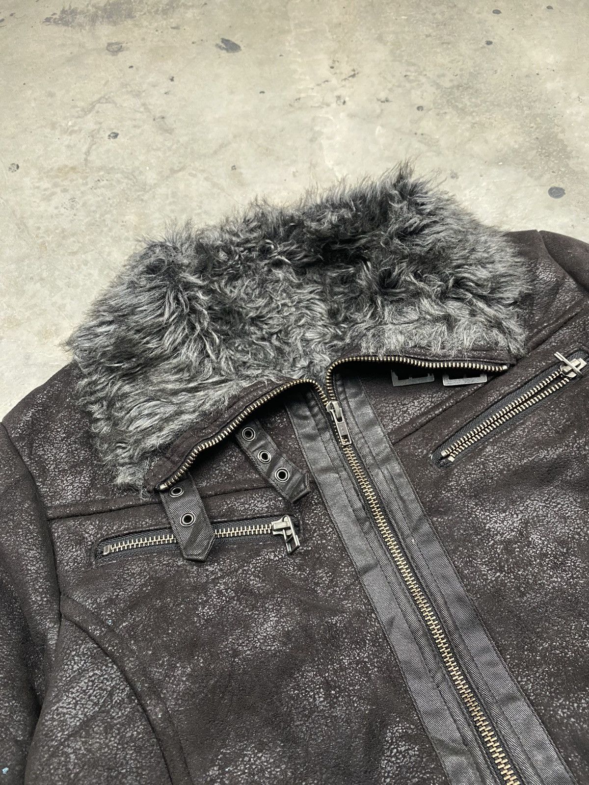 Other Japanese Punk Gothic Faux Fur Leather Jacket Size M / US 6-8 / IT 42-44 - 4 Thumbnail