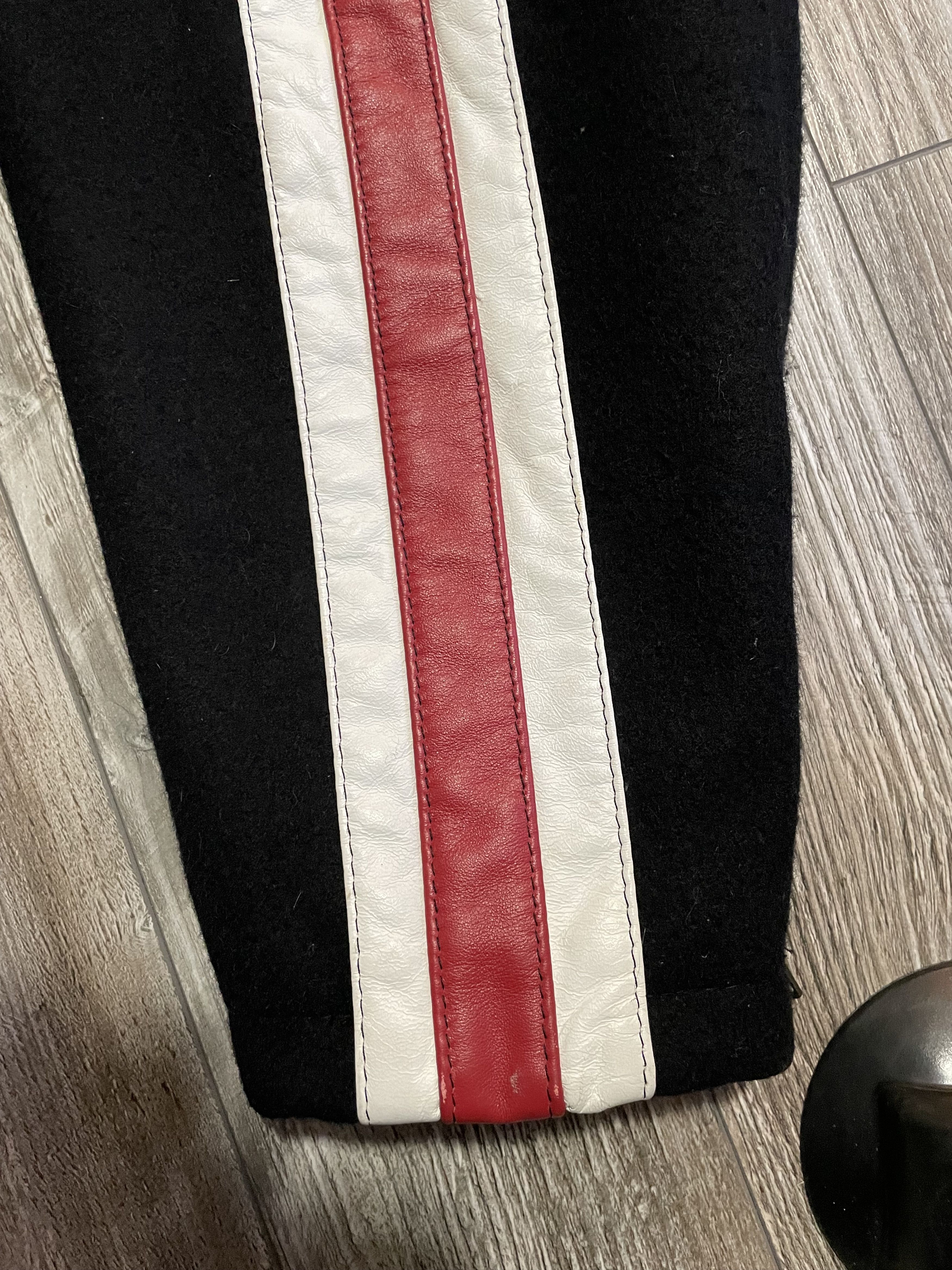 Vintage Vintage Bicker Jacket Bomber Leather Stripes Size US L / EU 52-54 / 3 - 11 Thumbnail