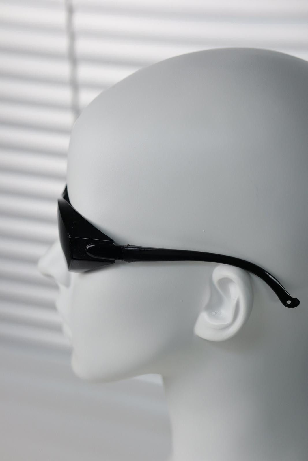 Japanese Brand Y2k Large Wide Safety Glasses Sunglasses Black Unisex OS Size ONE SIZE - 8 Thumbnail