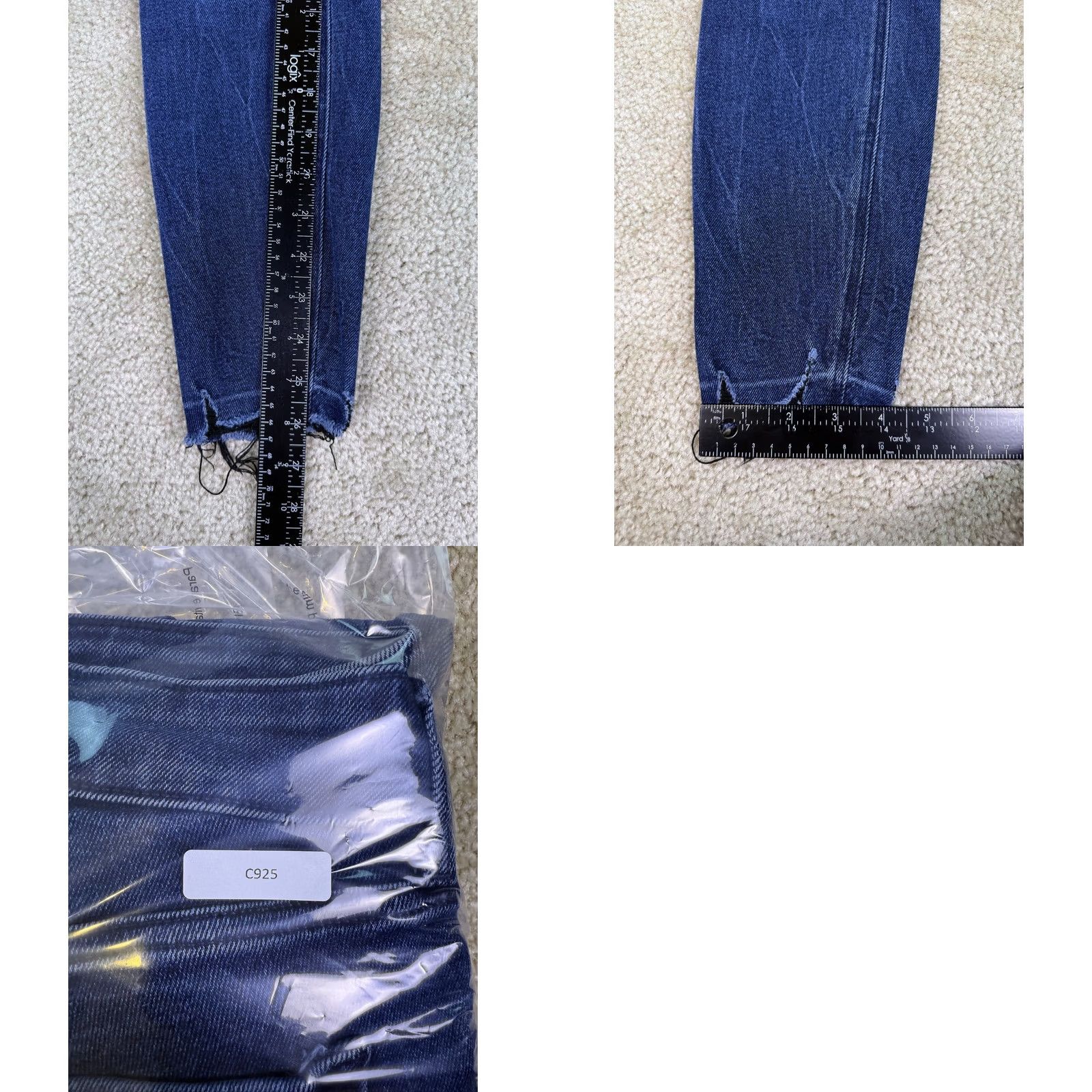 Old Navy Old Navy Rockstar Jeans Ankle Womens Size 4 Blue Distressed Button Fly Raw Hem C925 Size ONE SIZE - 9 Thumbnail