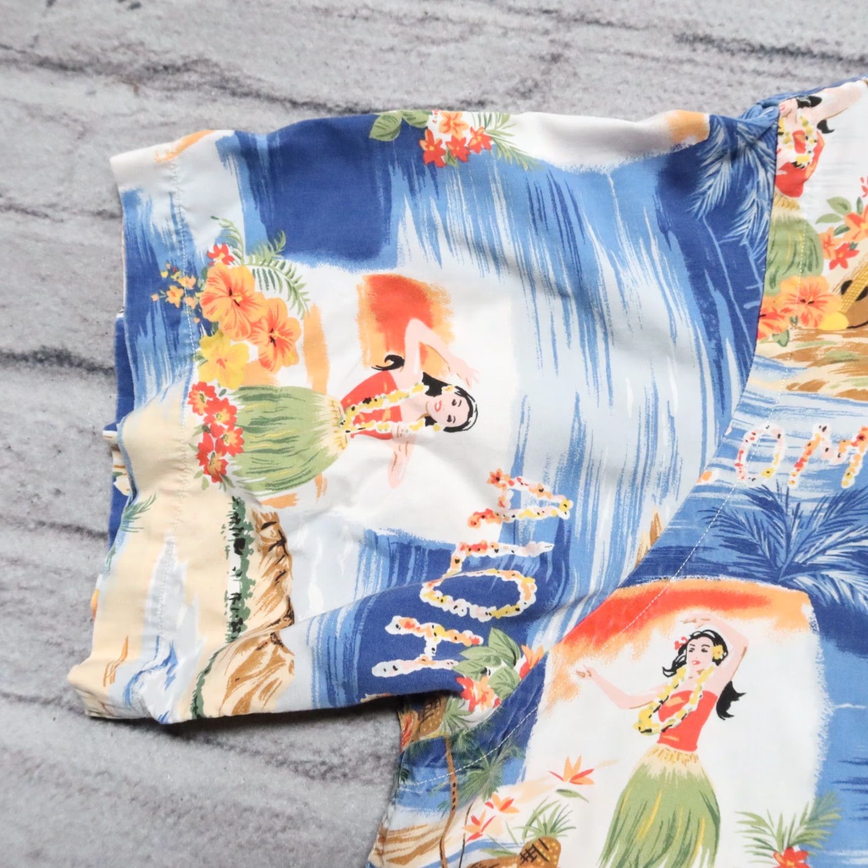 Polo Ralph Lauren Vintage Polo Ralph Lauren Shirt 2XL Blue Short Sleeve Hawaiian All Over Print Men Brand Shirt Size US XXL / EU 58 / 5 - 4 Thumbnail