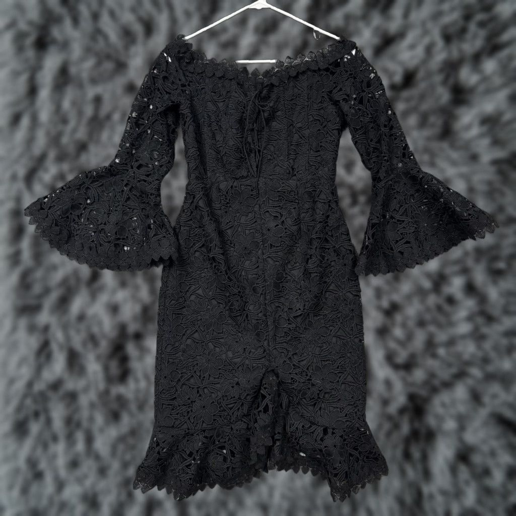 Boston Proper Boston Proper Dress 8 Lace Dark Romantic Gothic Chic Fairy Grunge Evening Indie Size M / US 6-8 / IT 42-44 - 1 Thumbnail