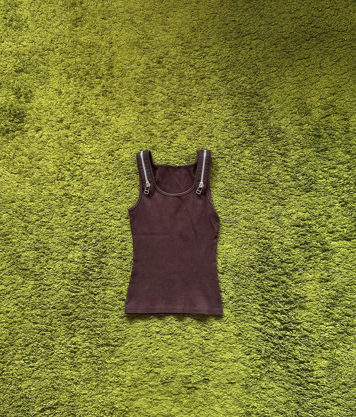 If Six Was Nine Avant Garde zip shoulder ribbed L.G.B Japan style tank top Size S / US 4 / IT 40 - 1 Thumbnail