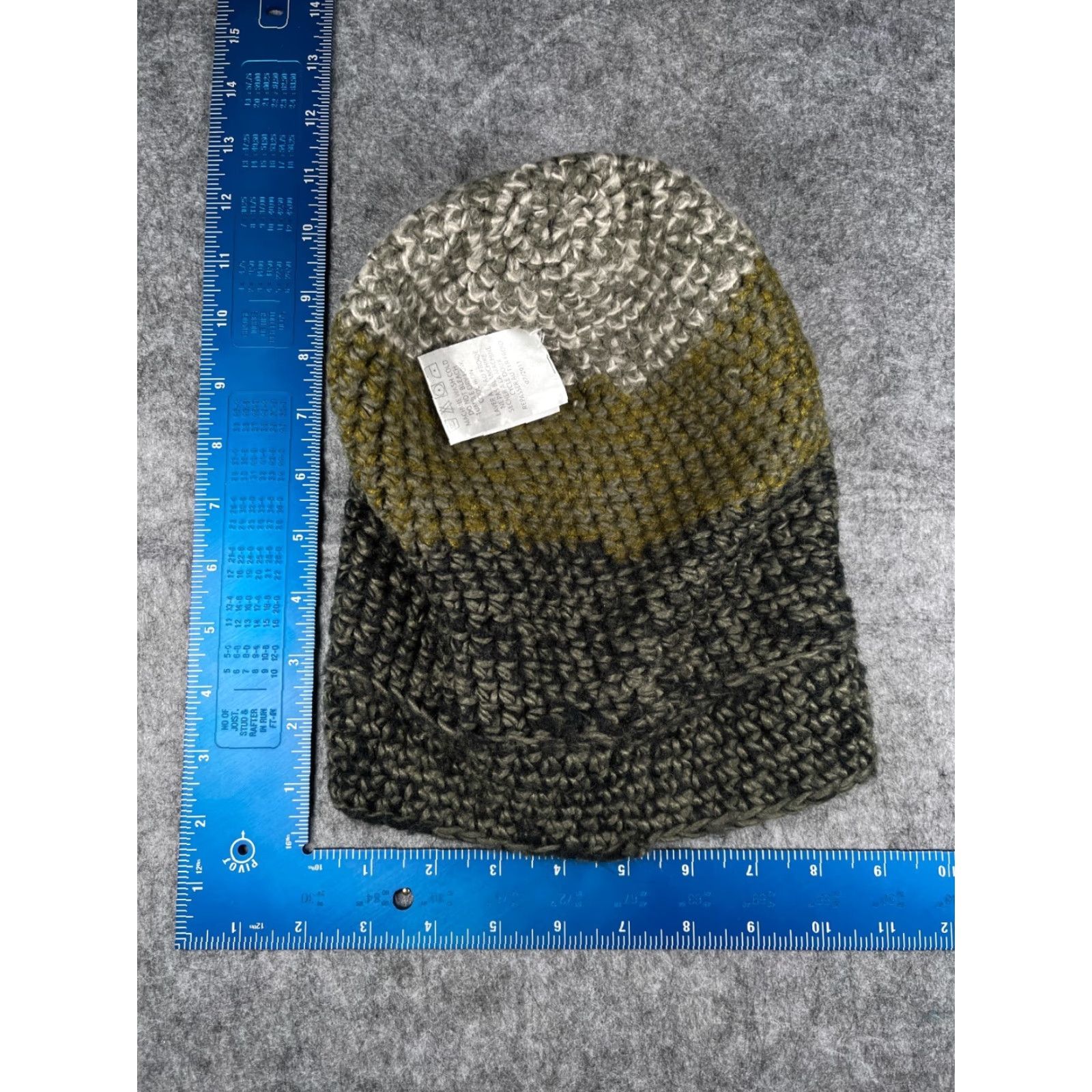 Vintage Chaos Beanie Adult One Size Green Stripe Knit 100% Acrylic Ski Pom Hat Beanie Unisex Adults Warm Winter Knit Beanie Chaos Size ONE SIZE - 7 Thumbnail