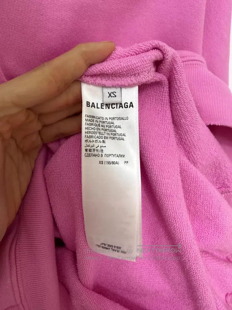 Balenciaga Balenciaga Pink Dripped Logo Hoodie Size US XS / EU 42 / 0 - 4 Thumbnail
