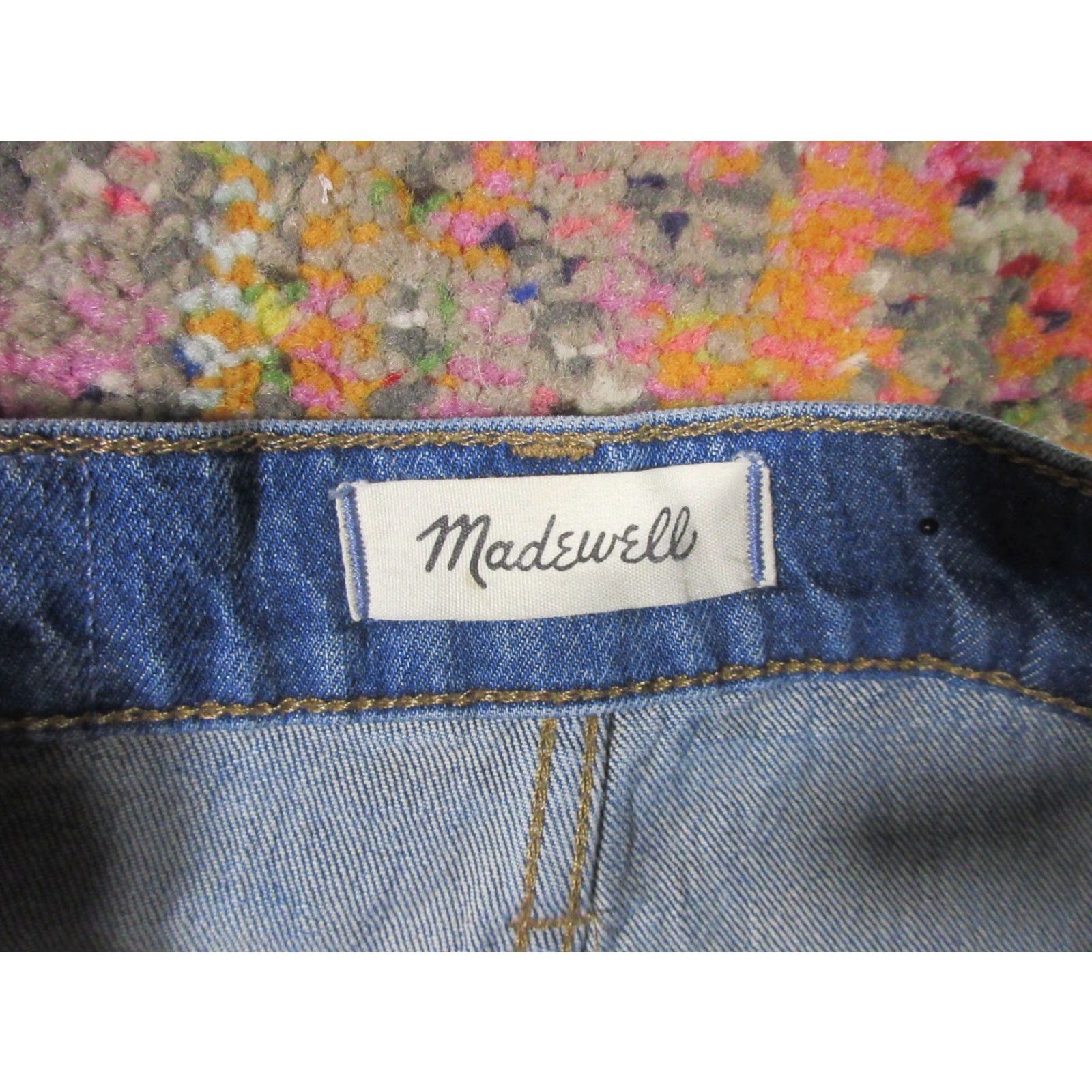 Madewell Madewell Jeans Womens 24 Balloon High Rise Paperbag 26 Inseam Denim Blue 90s Solid Medium Wash Jeans Womens Size 42" / US 20 - 5 Thumbnail