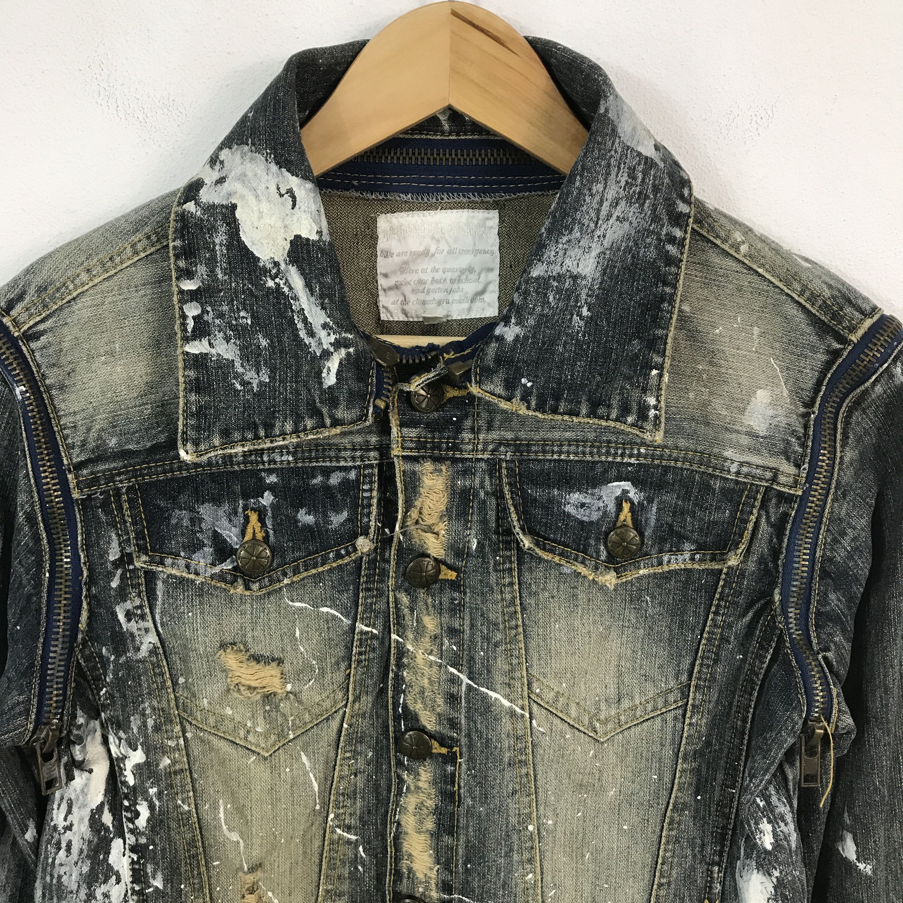 Japanese Brand japanese brand Distressed denim pink button jacket Size US M / EU 48-50 / 2 - 3 Thumbnail