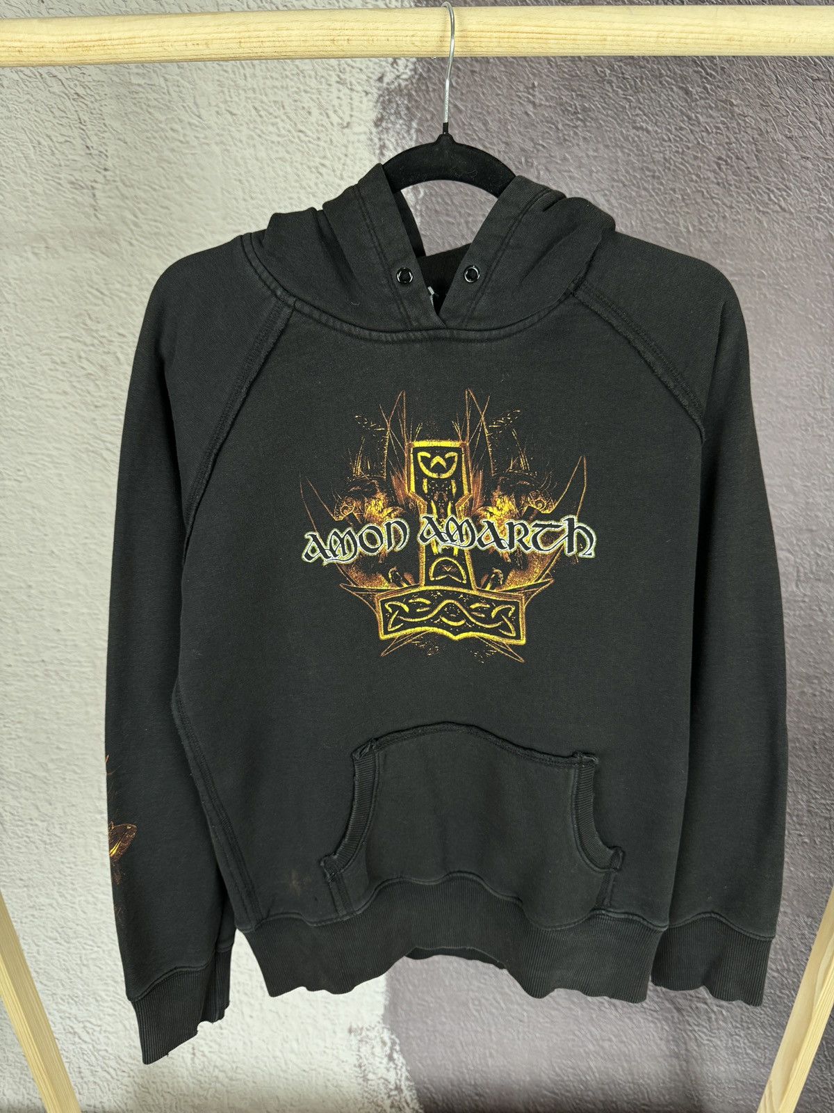 Band Tees Vintage 00s Amon Amarth with oden on my side Metal Hoodie Size US M / EU 48-50 / 2 - 1 Thumbnail