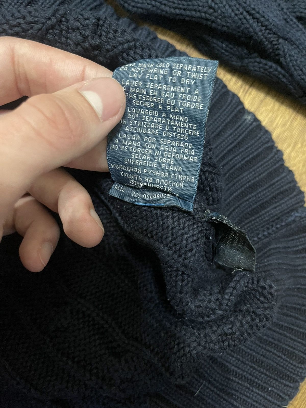 Polo Ralph Lauren × Vintage Polo Ralph Lauren navy sweater vintage Size US L / EU 52-54 / 3 - 5 Thumbnail