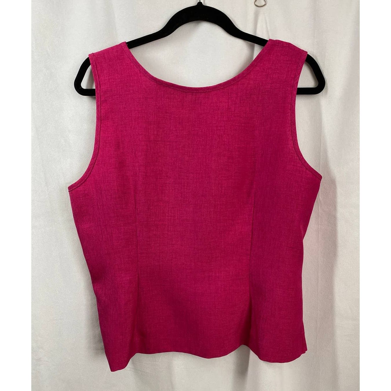 Other Draper's & Damon's Hot Pink Round Collar Top Petite Large Size L / US 10 / IT 46 - 3 Thumbnail