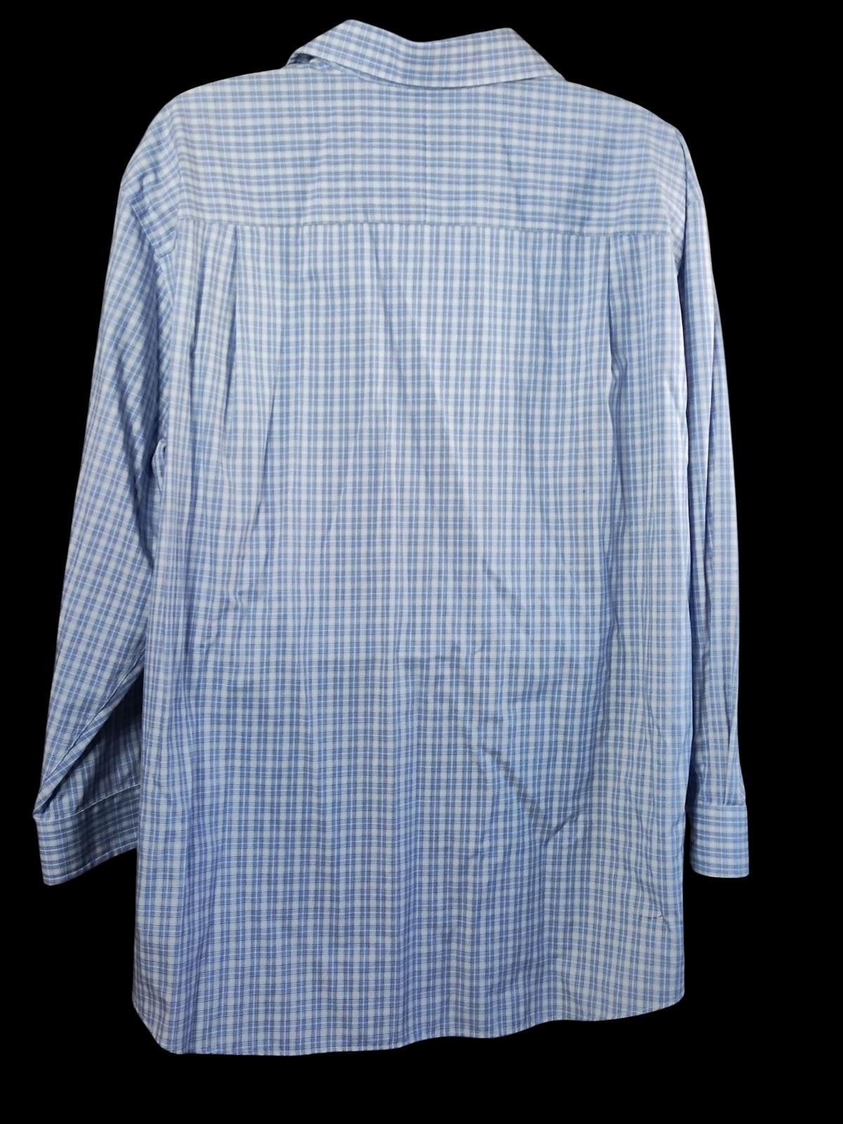 Other GS Men's Casual Long Sleeve Button-Down Shirt Blue Checkered Size US M / EU 48-50 / 2 - 6 Thumbnail