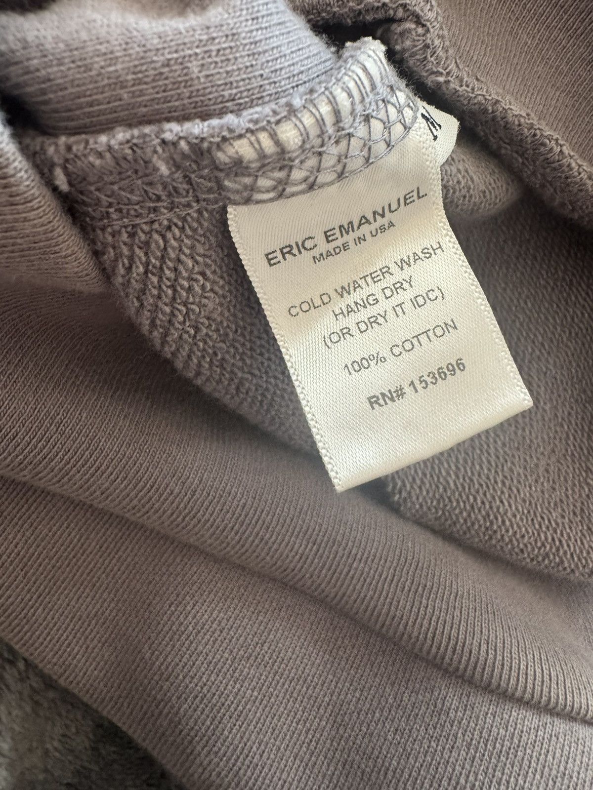 Eric Emanuel Eric Emanuel Heavyweight Pullover Hoodie – Cement Grey Size US M / EU 48-50 / 2 - 4 Thumbnail