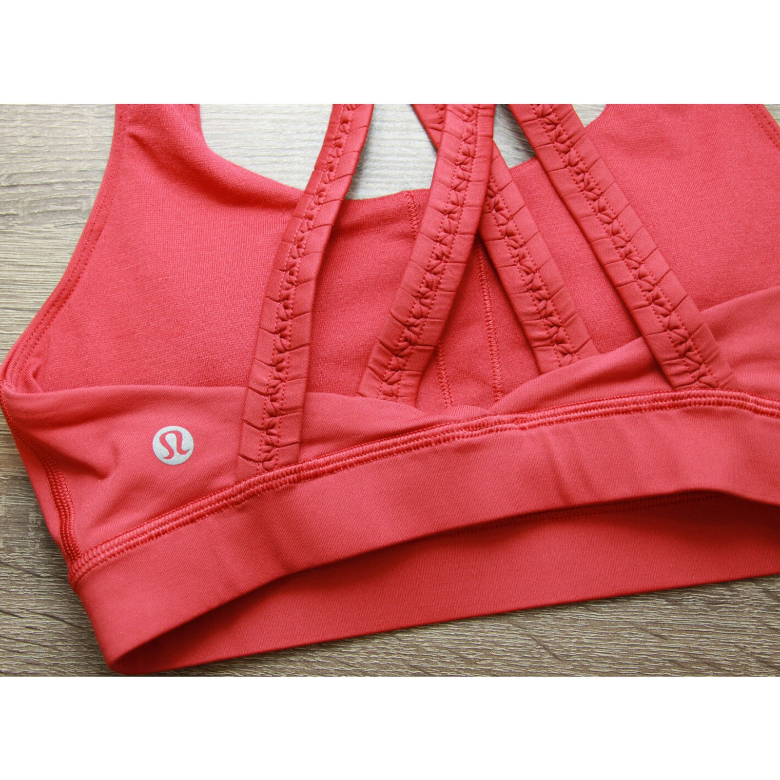 Lululemon Lululemon Energy Bra Braided Med Support Persian Red 4 $52 Size S / US 4 / IT 40 - 5 Thumbnail