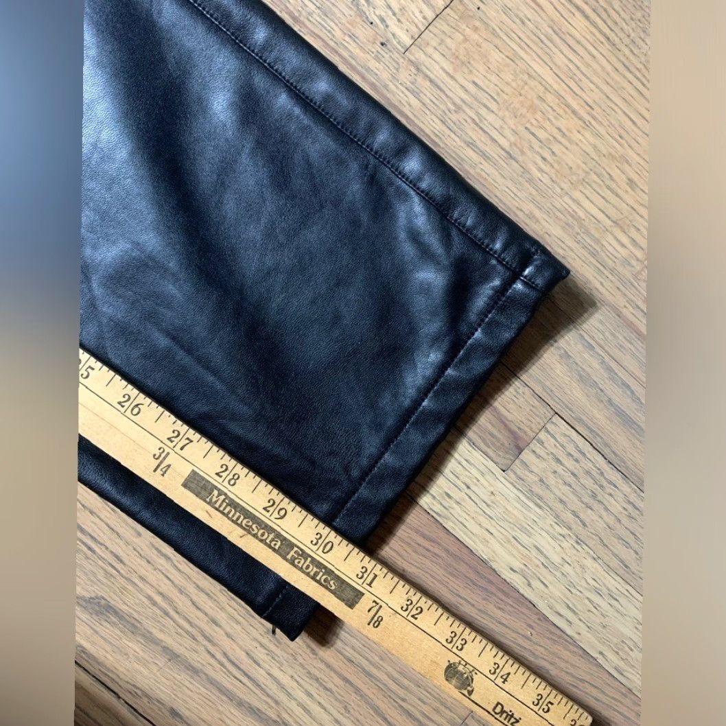 Abercrombie & Fitch Abercrombie & Fitch Jeans Ultra High Rise Faux Leather 0L Black Women 90s Relaxed Straight Jeans Size 25" / US 0 / IT 36 - 4 Thumbnail