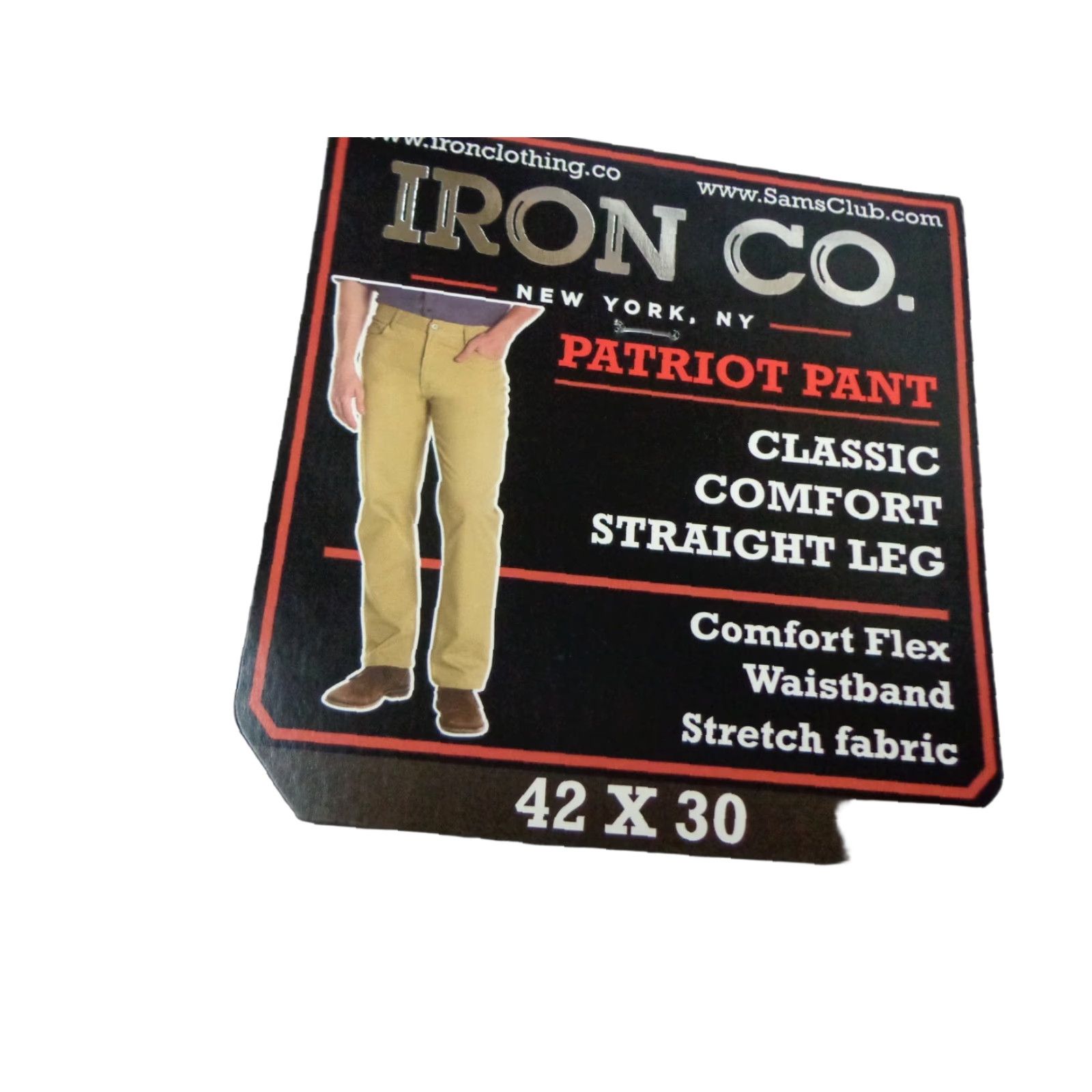 Vintage Iron Co. Men's Straight Leg Pants Flat Front Classic Fit 42 x 30 Silver Cotton Blend Casual Workwear 30 Inseam Mens Chino Patriot Style Modern Size US 42 / EU 58 - 1 Thumbnail