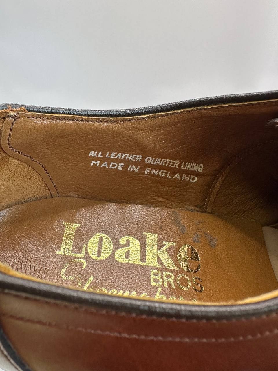 Loake Loake Bros Brown Derby Shoes Made in England Leather Sole Size US 7 / EU 40 - 14 Thumbnail