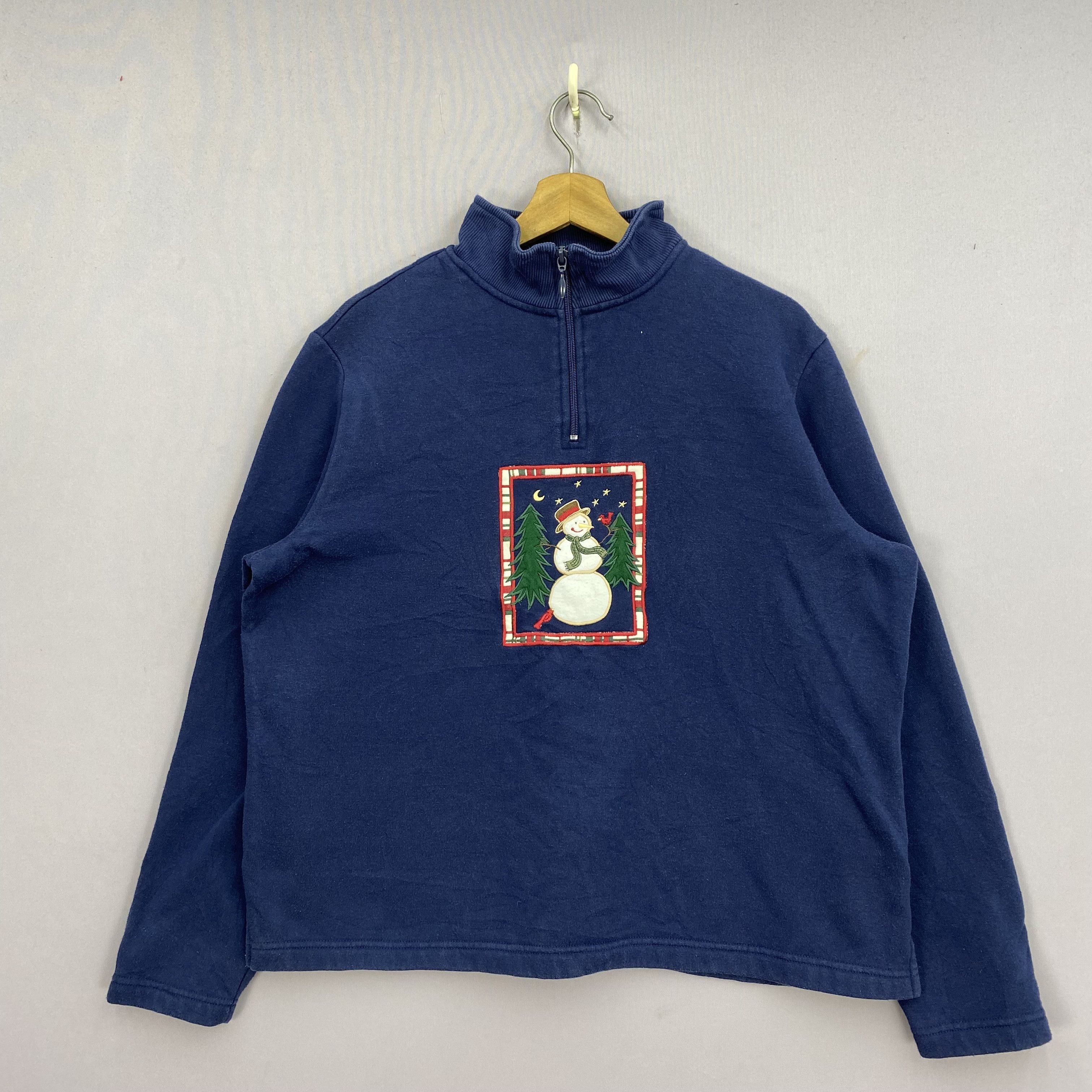 Vintage Vintage 90s Snowman Christmas Sweater Sweatshirt Pullover Size US L / EU 52-54 / 3 - 2 Thumbnail