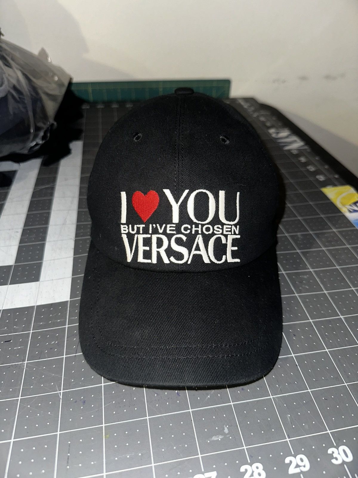 image of Versace Hat in Black, Men's