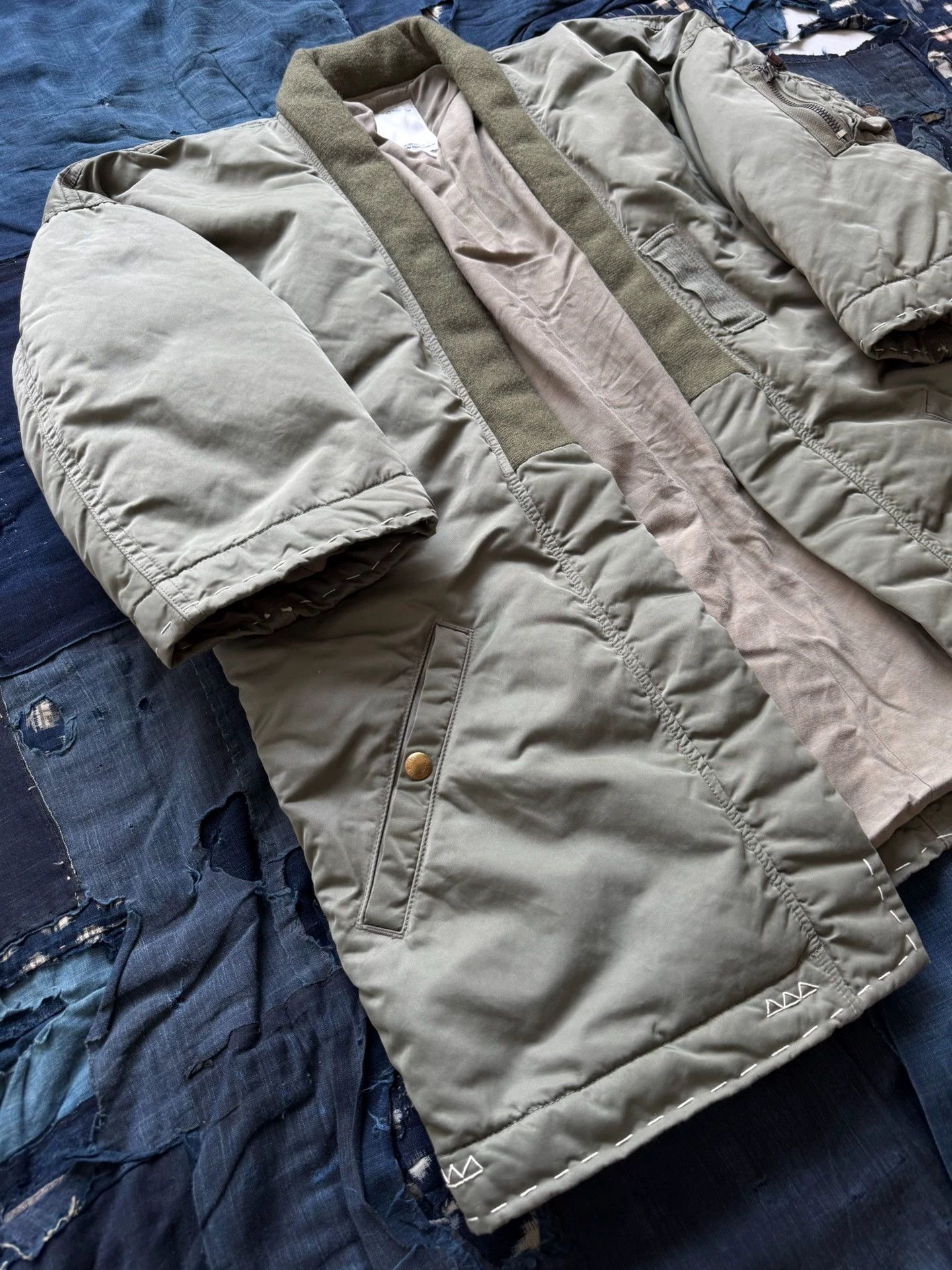 Visvim visvim 16AW Sanjuro Kimono Down Jkt Olive 4 Size US XL / EU 56 / 4 - 7 Thumbnail